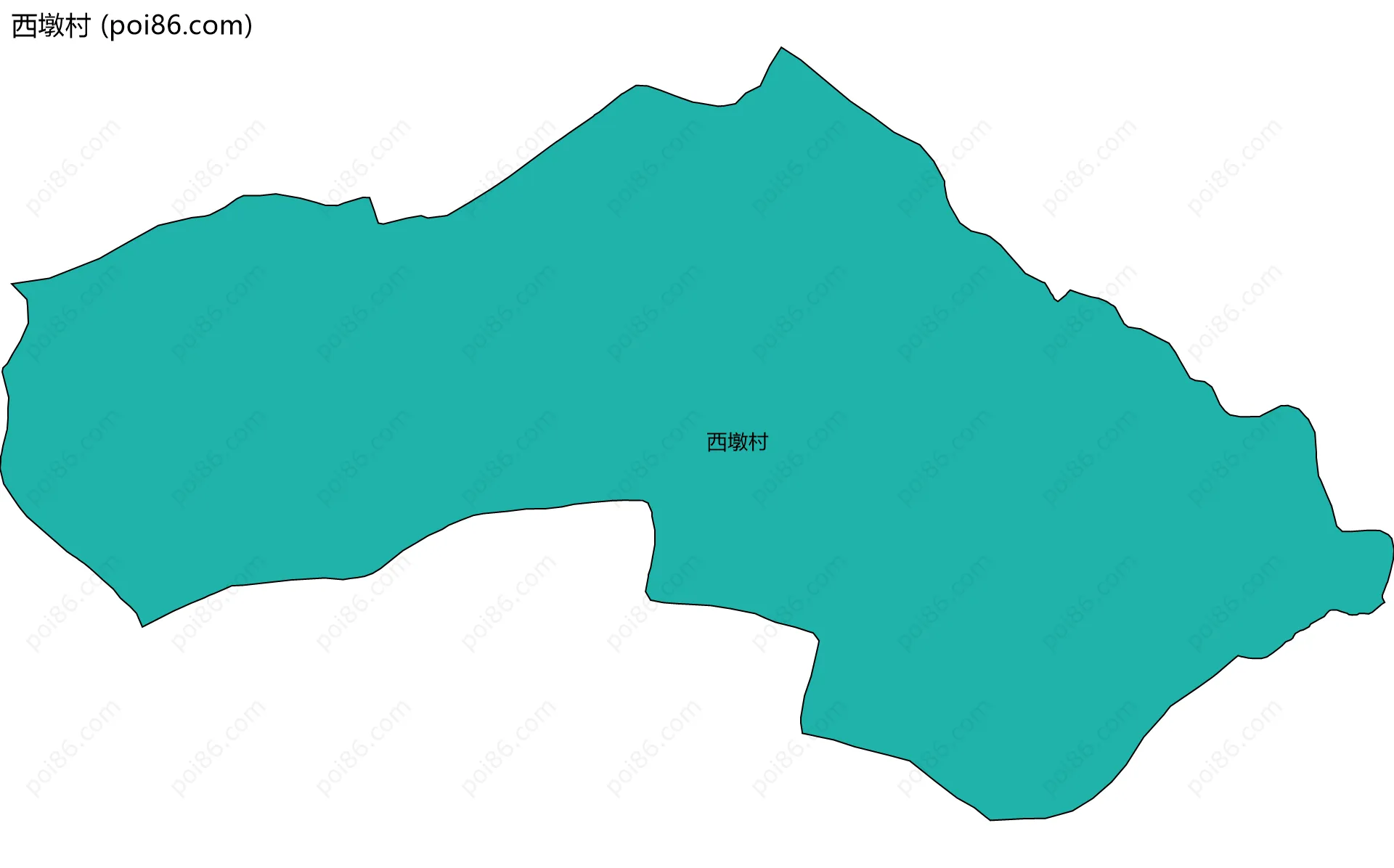 西墩村边界地图