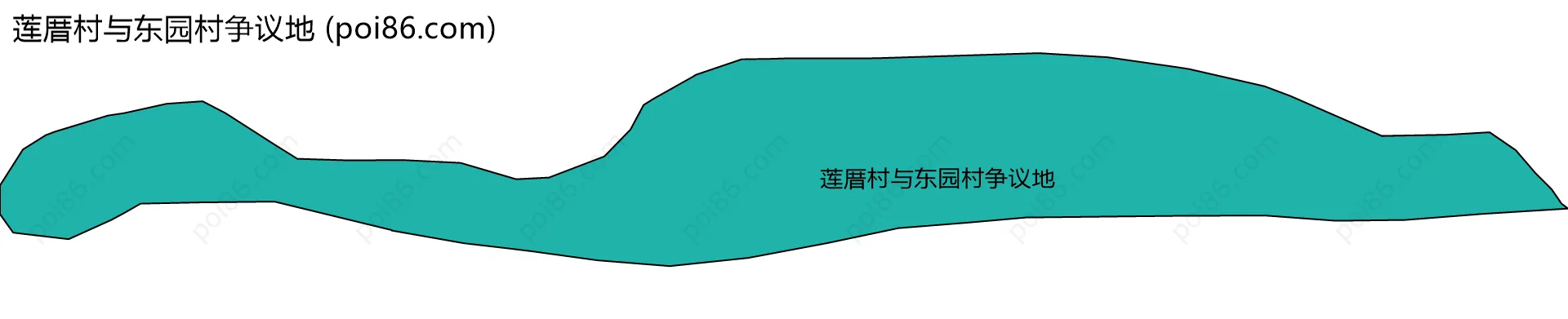 莲厝村与东园村争议地边界地图