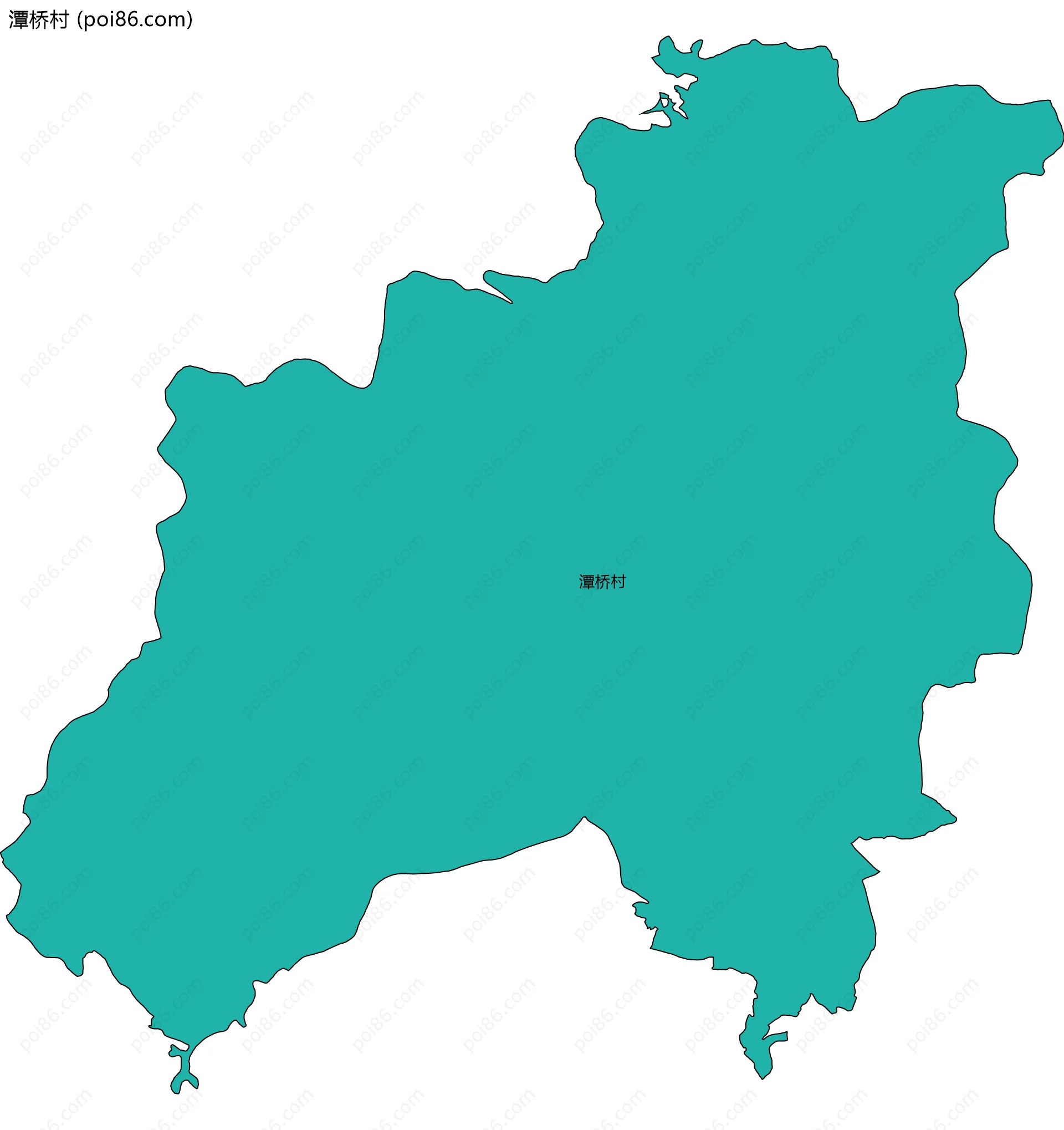 潭桥村边界地图