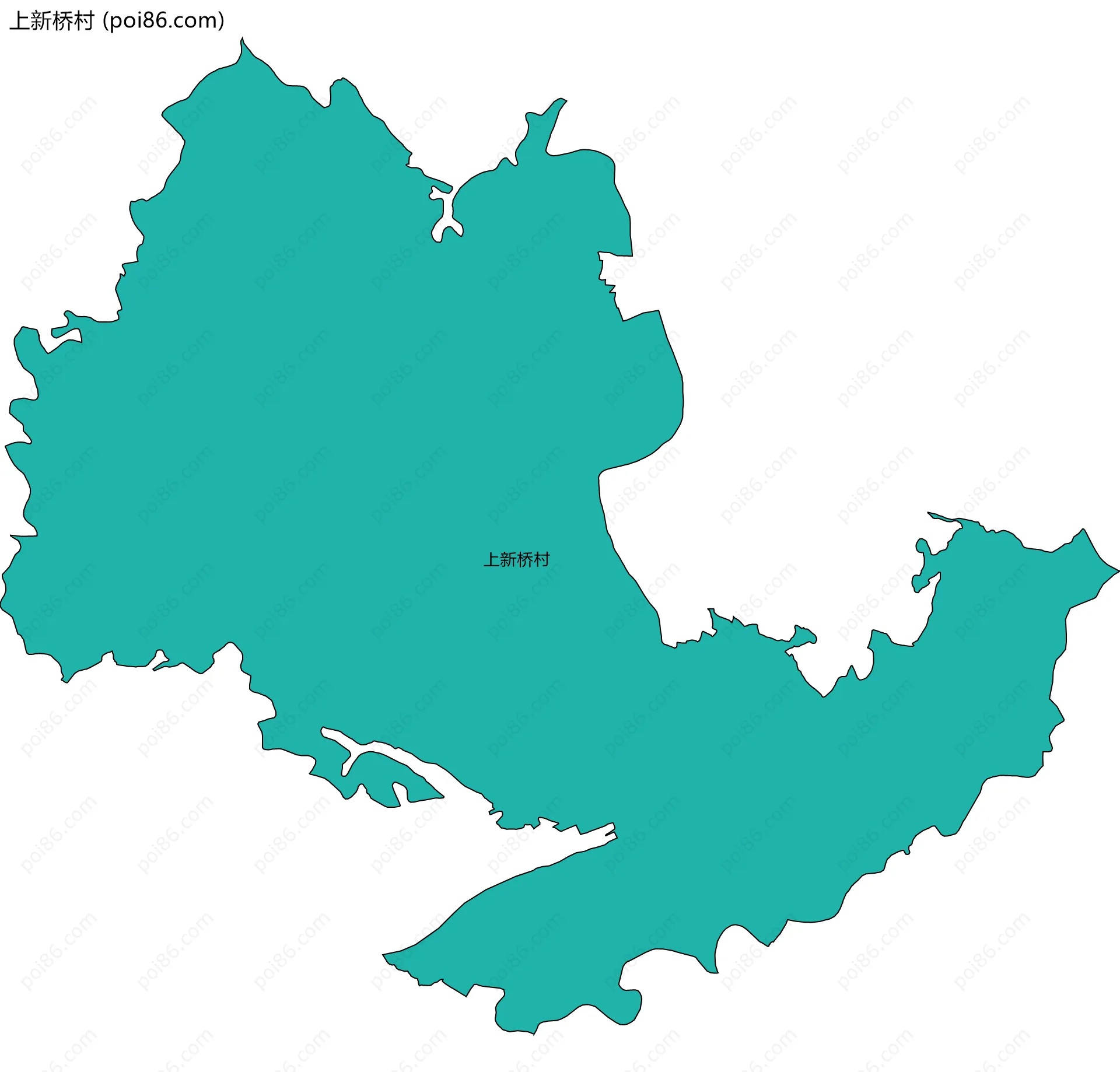 上新桥村边界地图