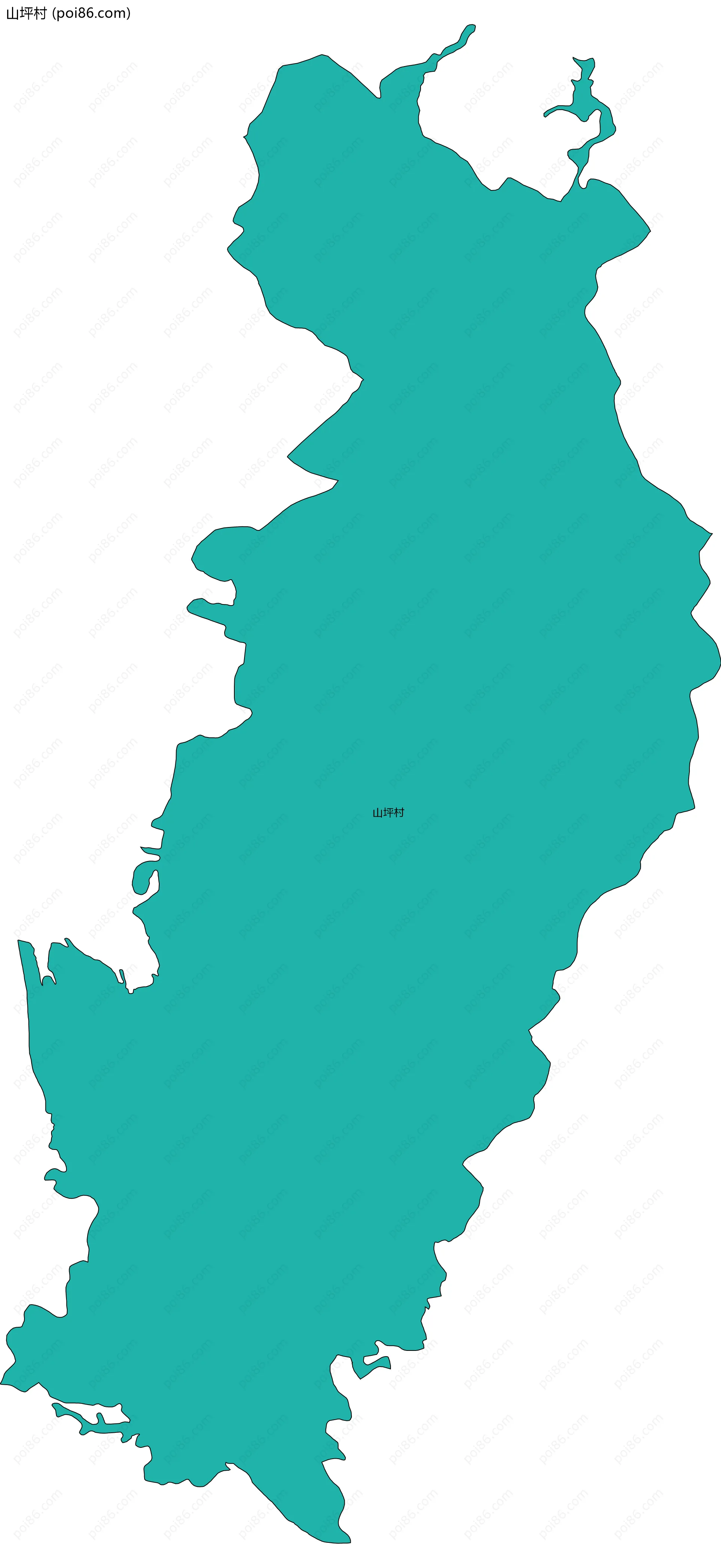 山坪村边界地图