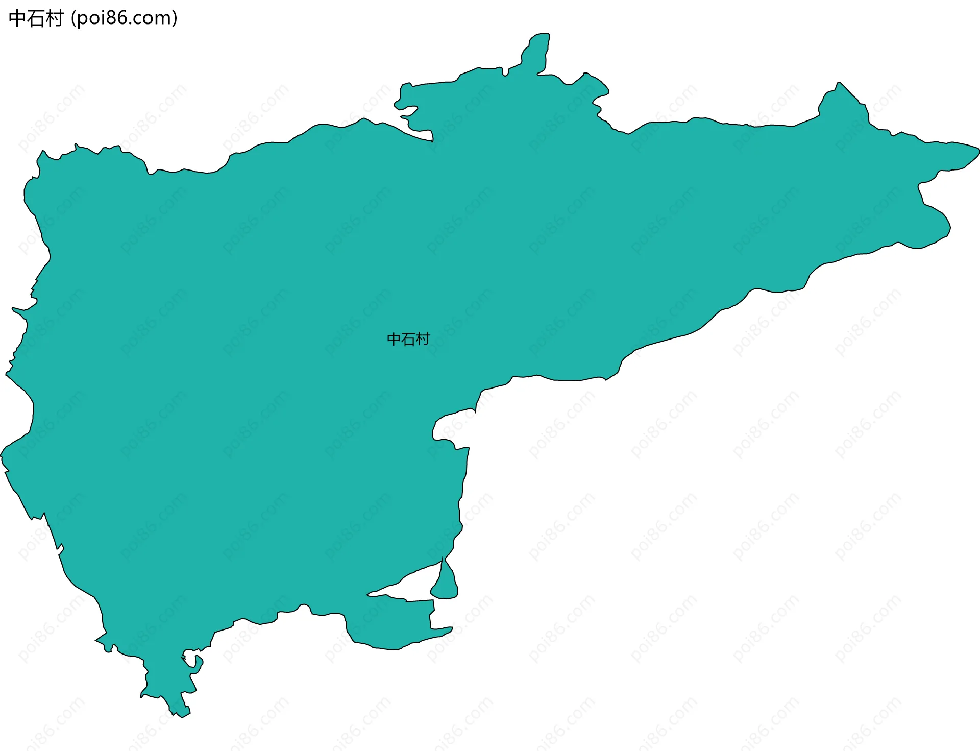 中石村边界地图