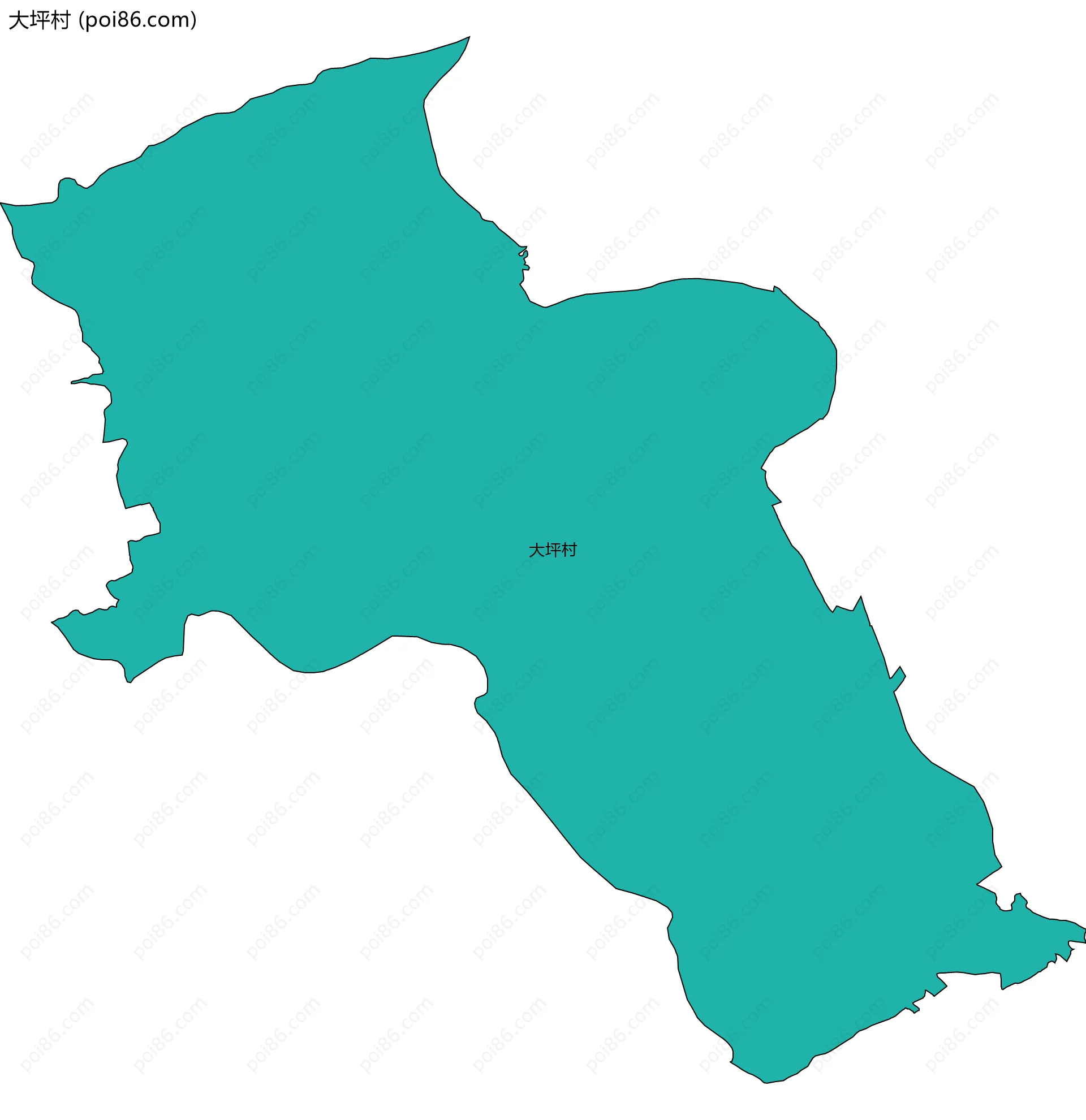 大坪村边界地图