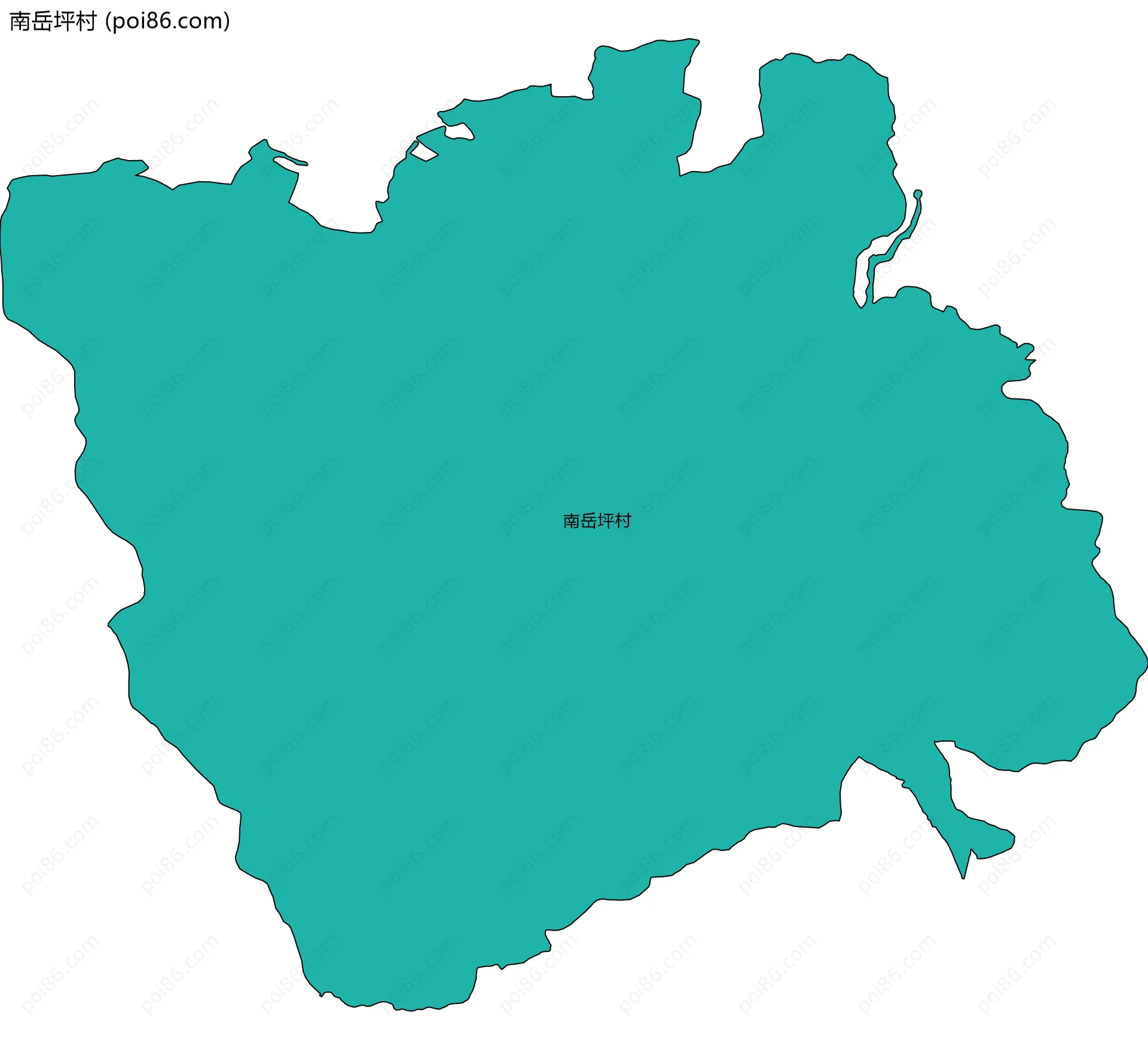 南岳坪村边界地图