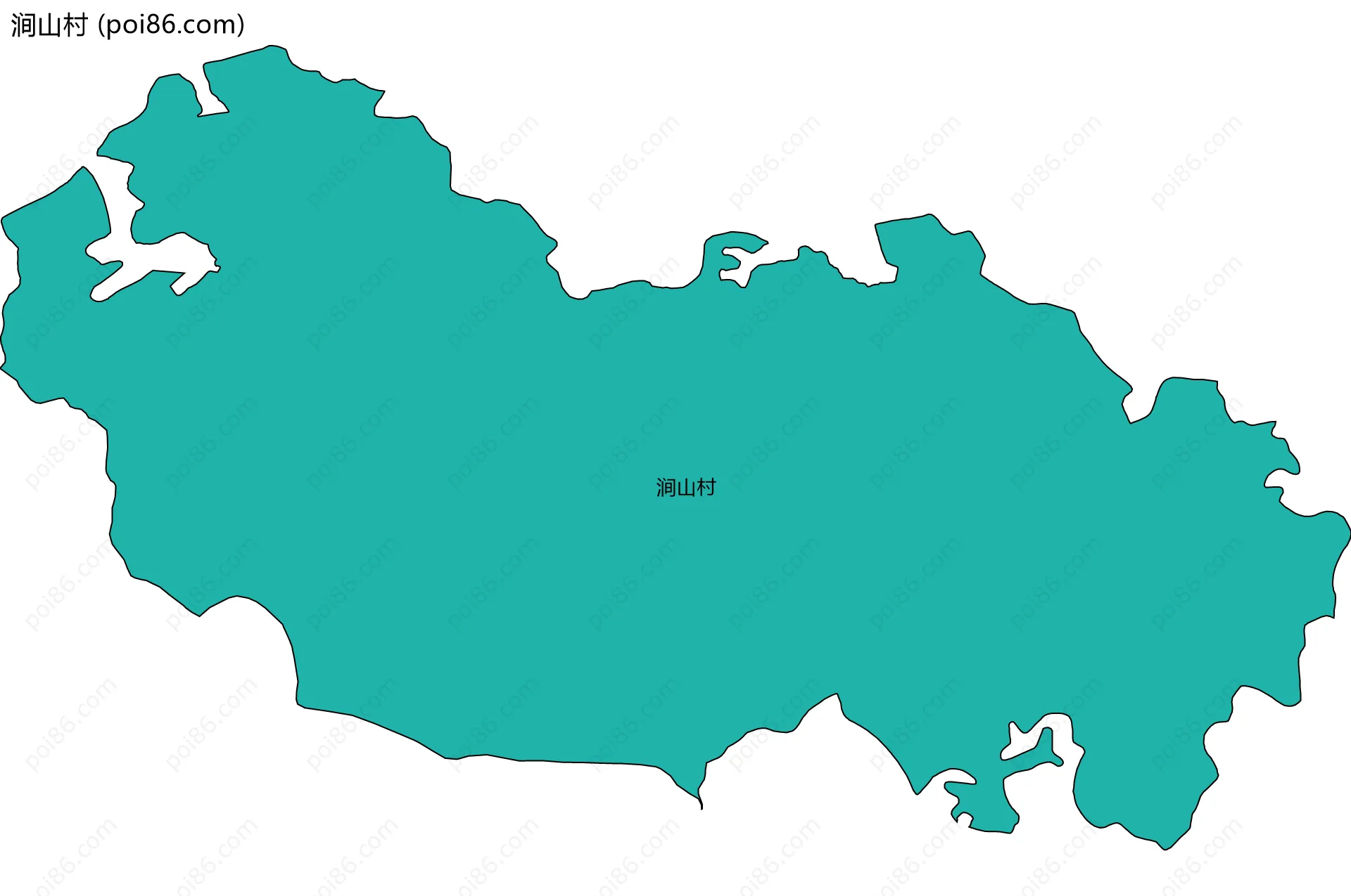 涧山村边界地图