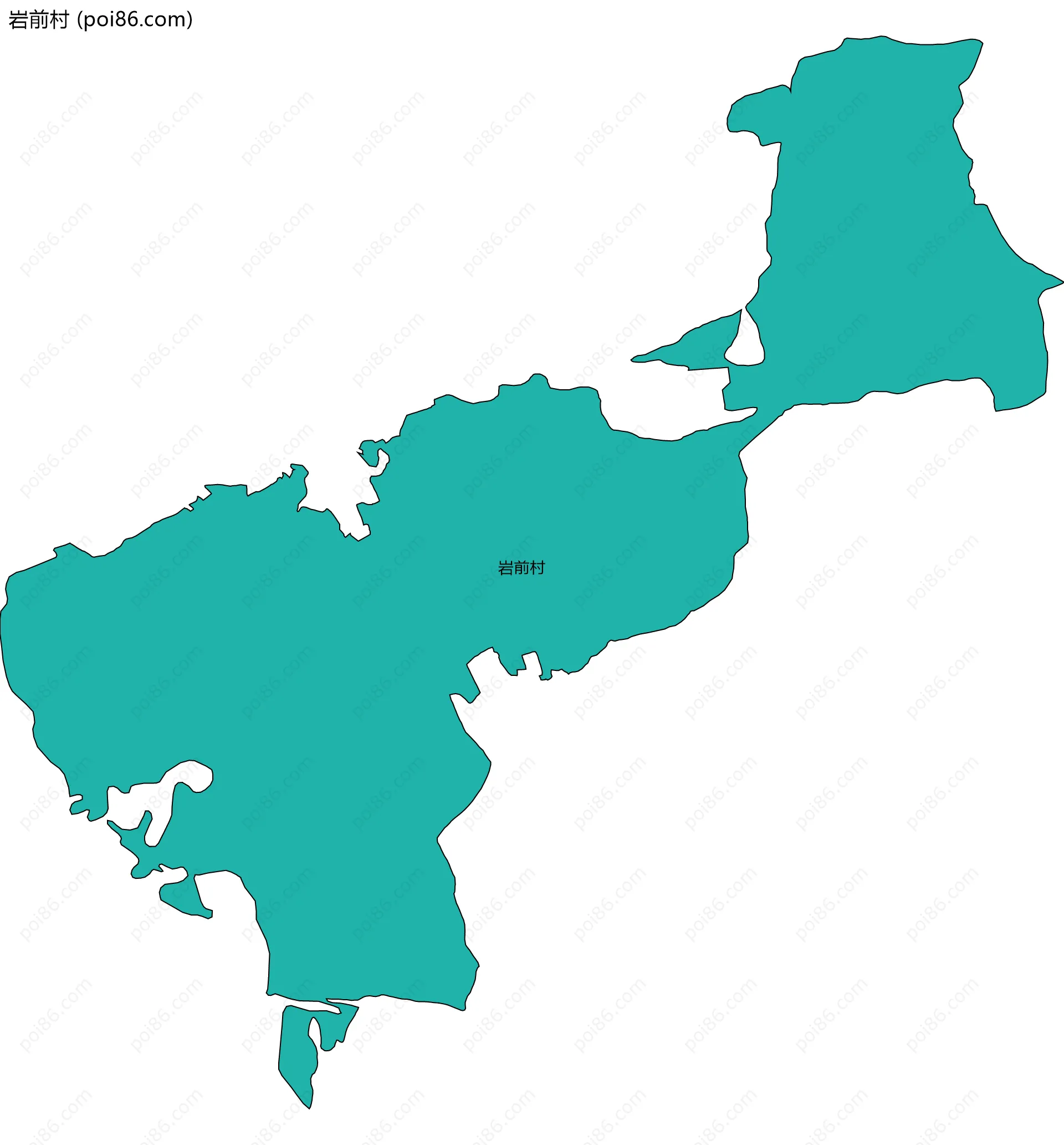 岩前村边界地图