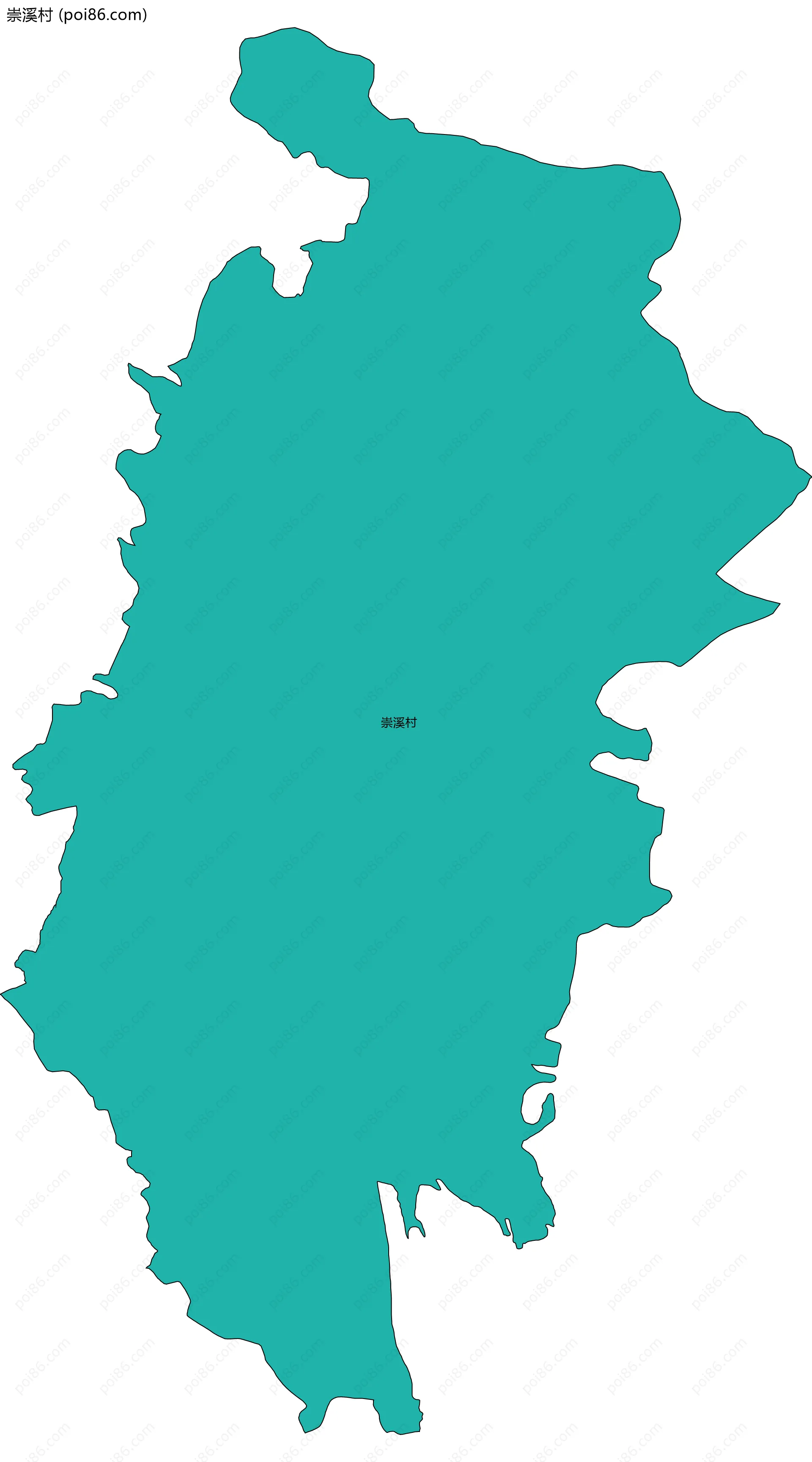 崇溪村边界地图