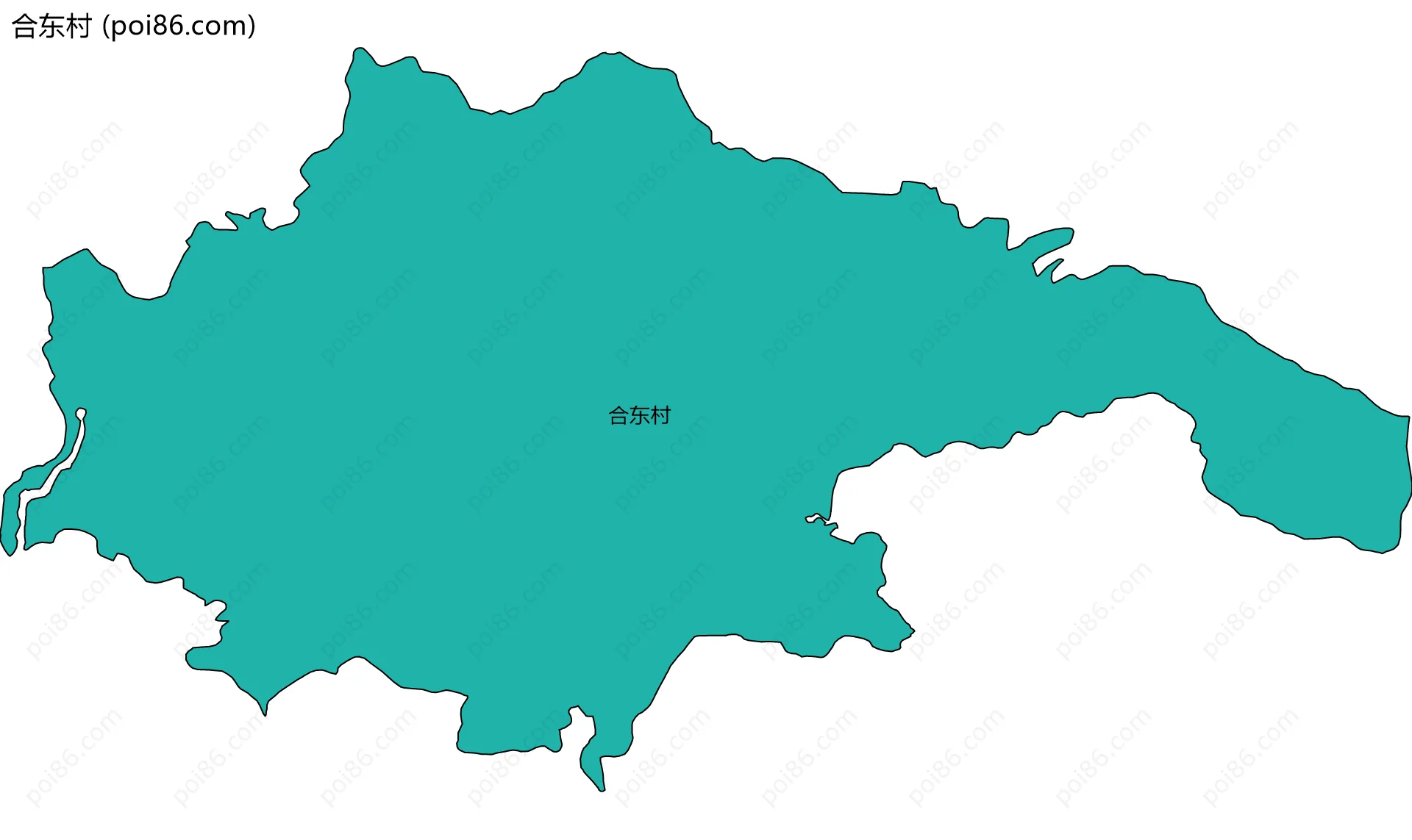 合东村边界地图