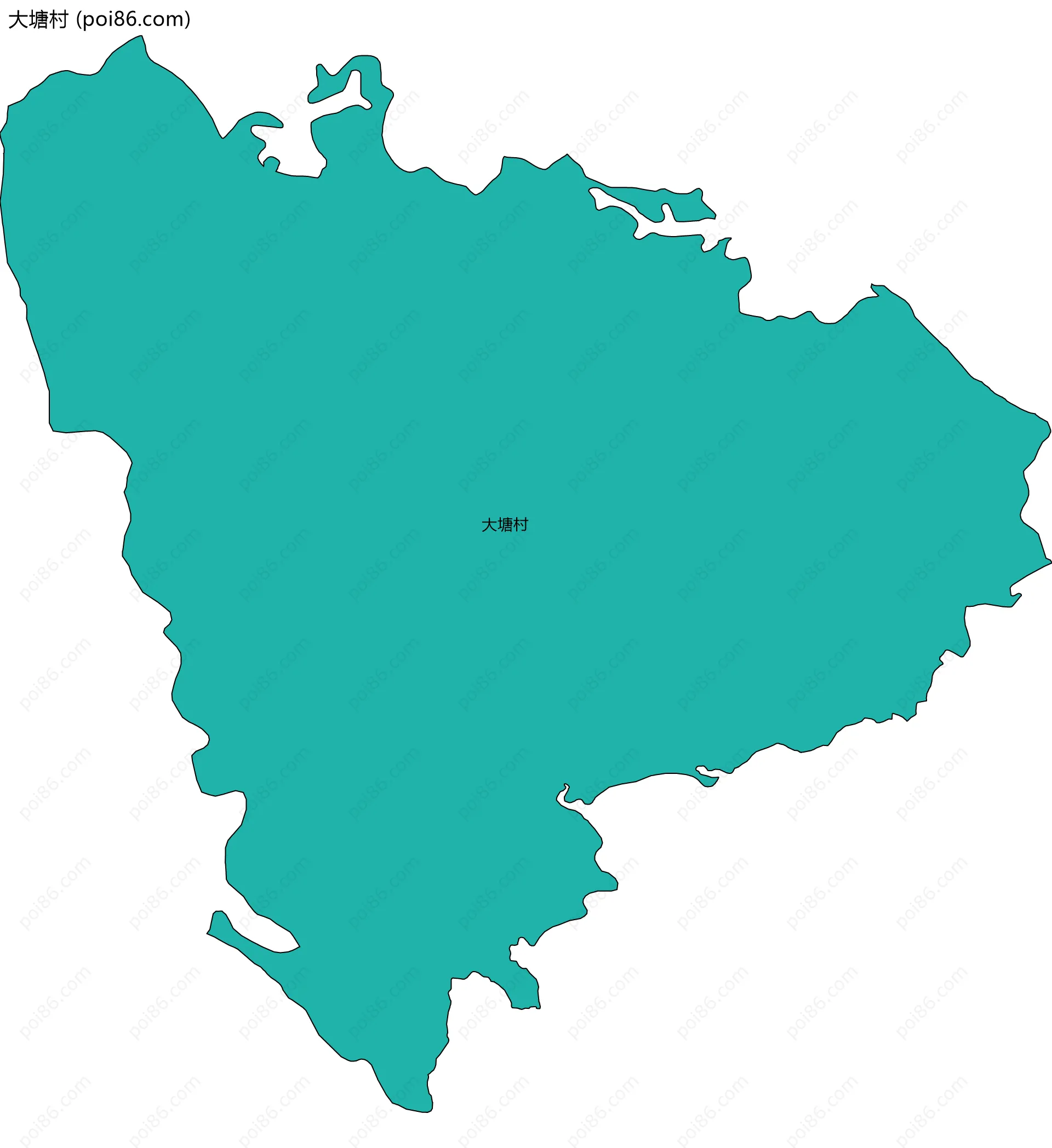 大塘村边界地图