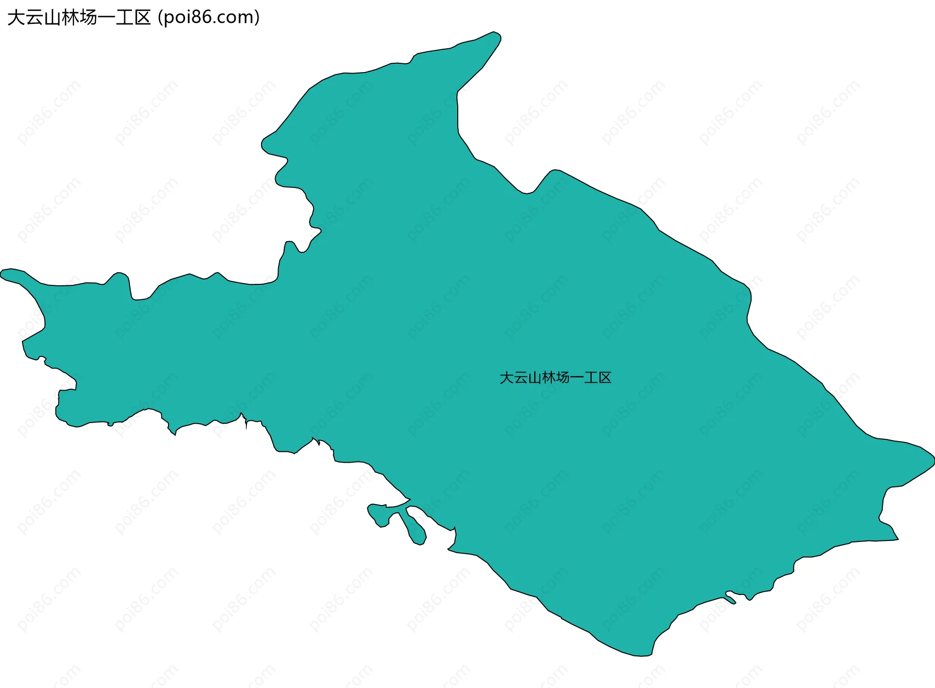 大云山林场一工区边界地图