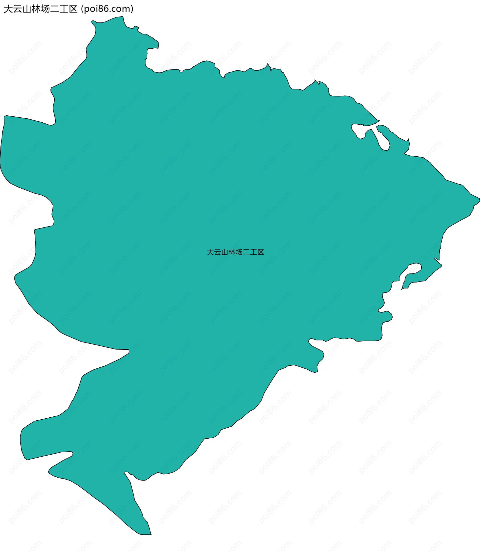 大云山林场二工区边界地图