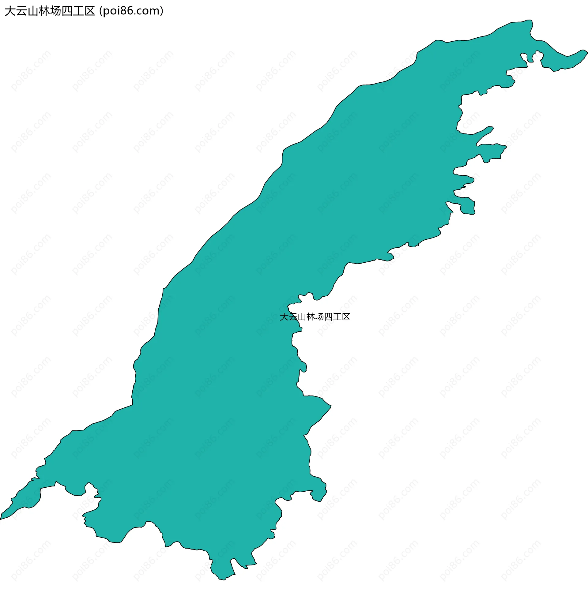 大云山林场四工区边界地图