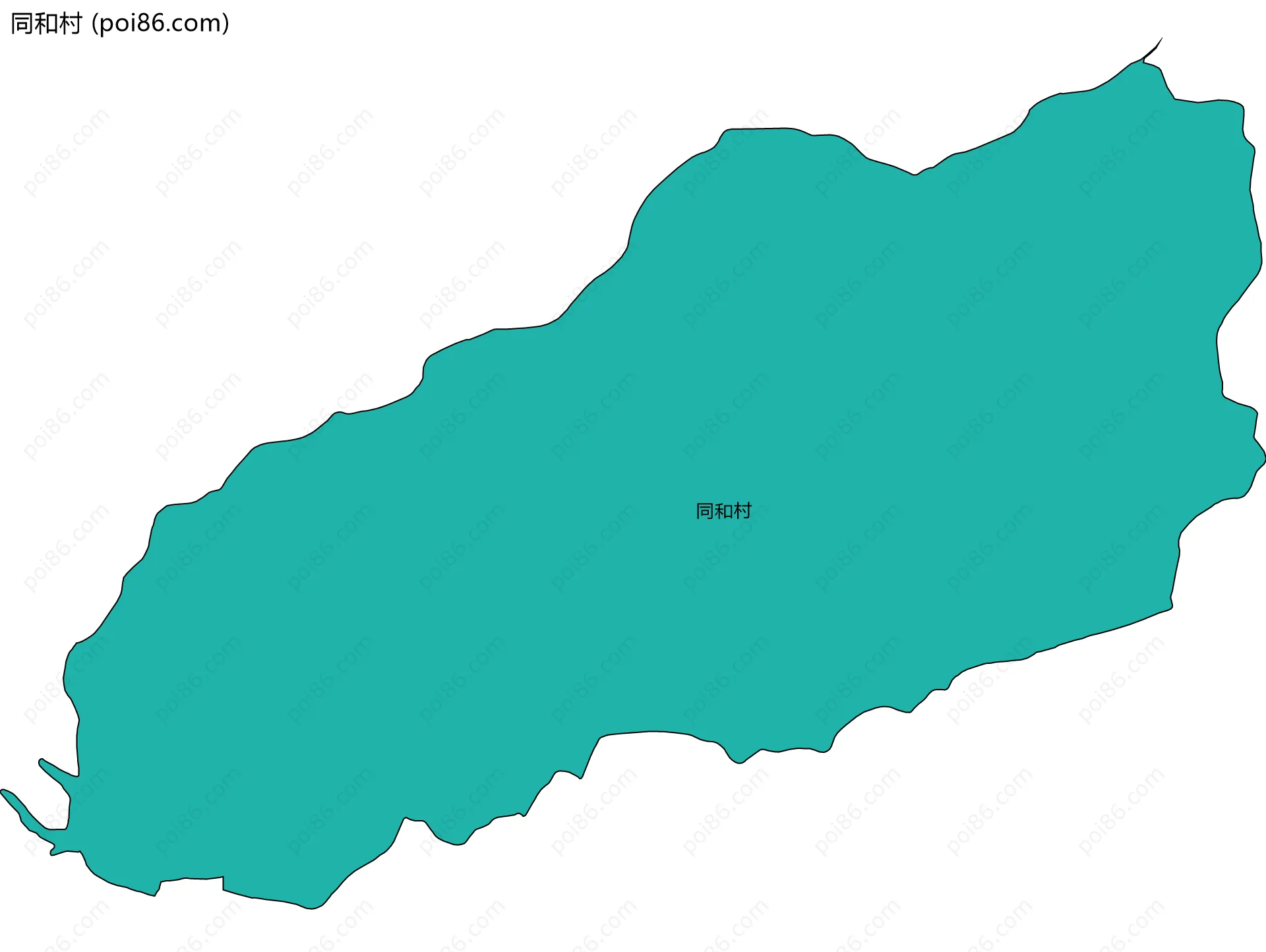 同和村边界地图