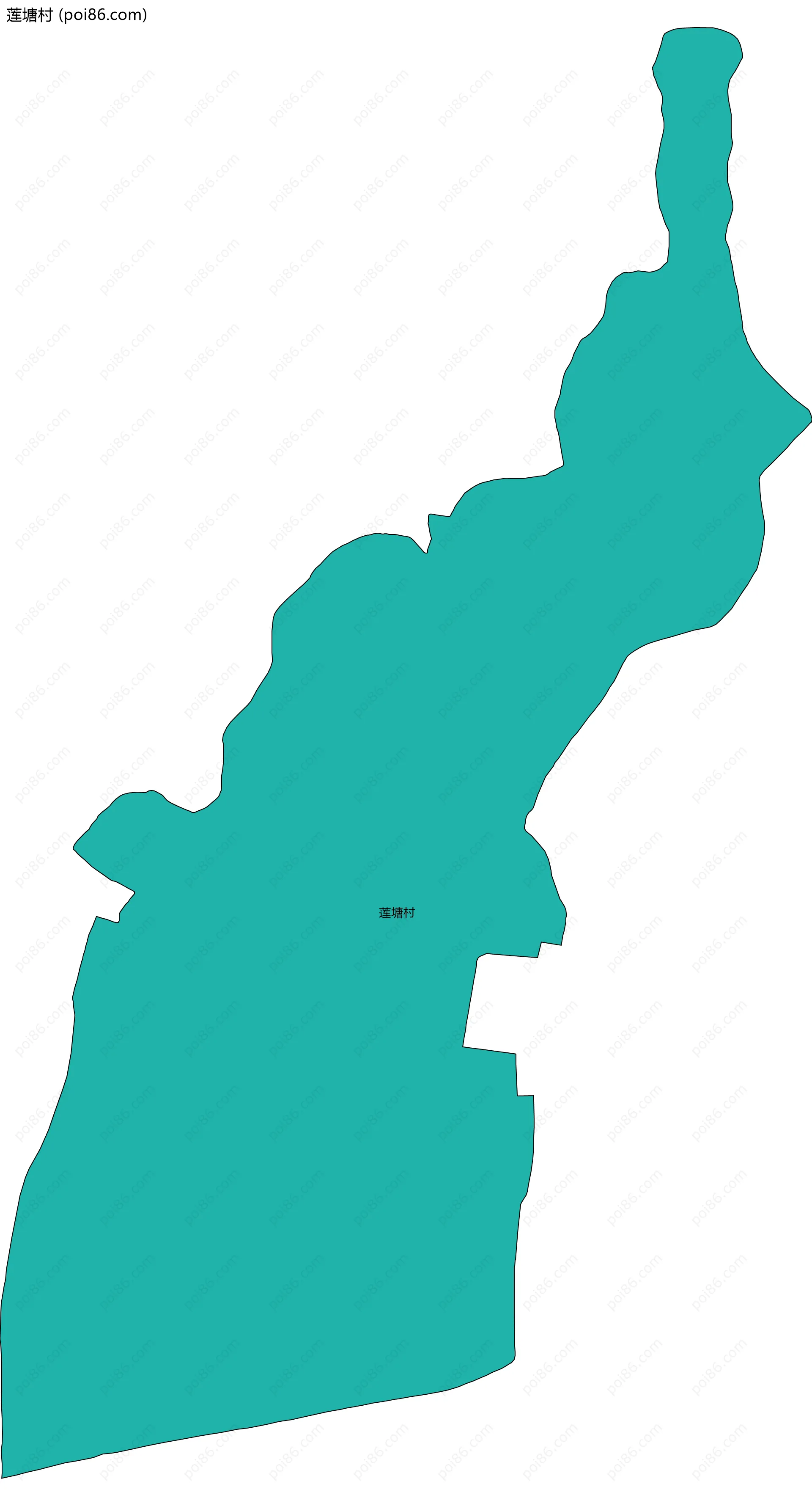 莲塘村边界地图