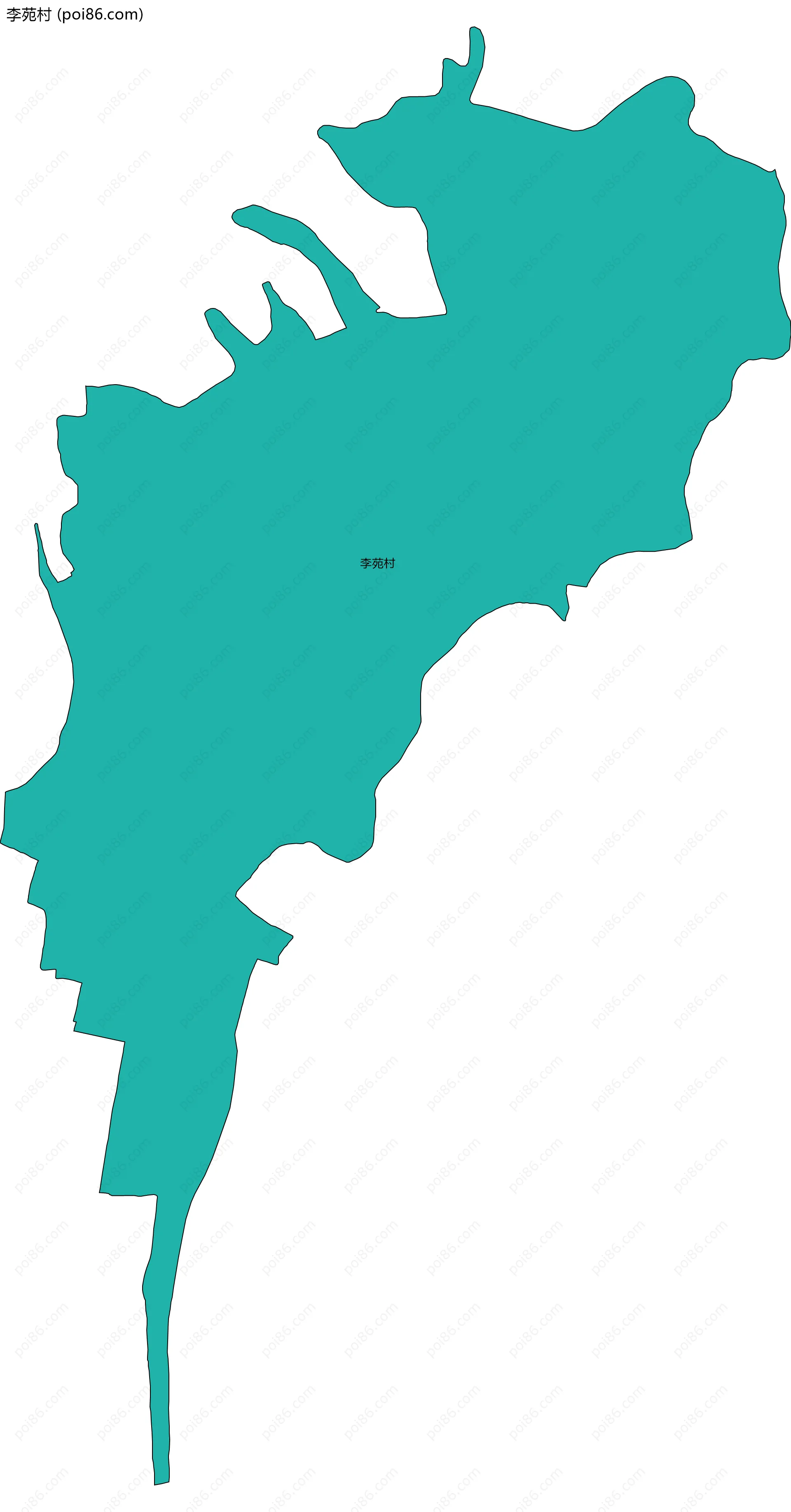 李苑村边界地图