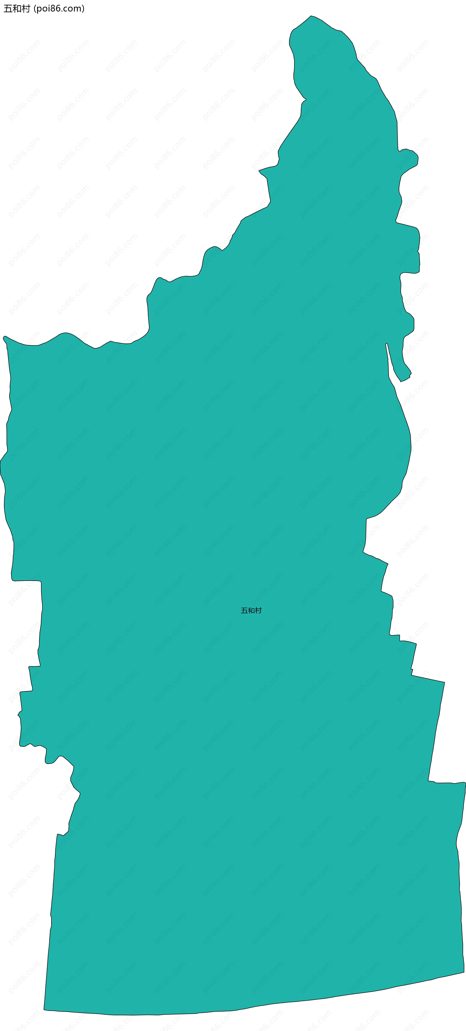 五和村边界地图