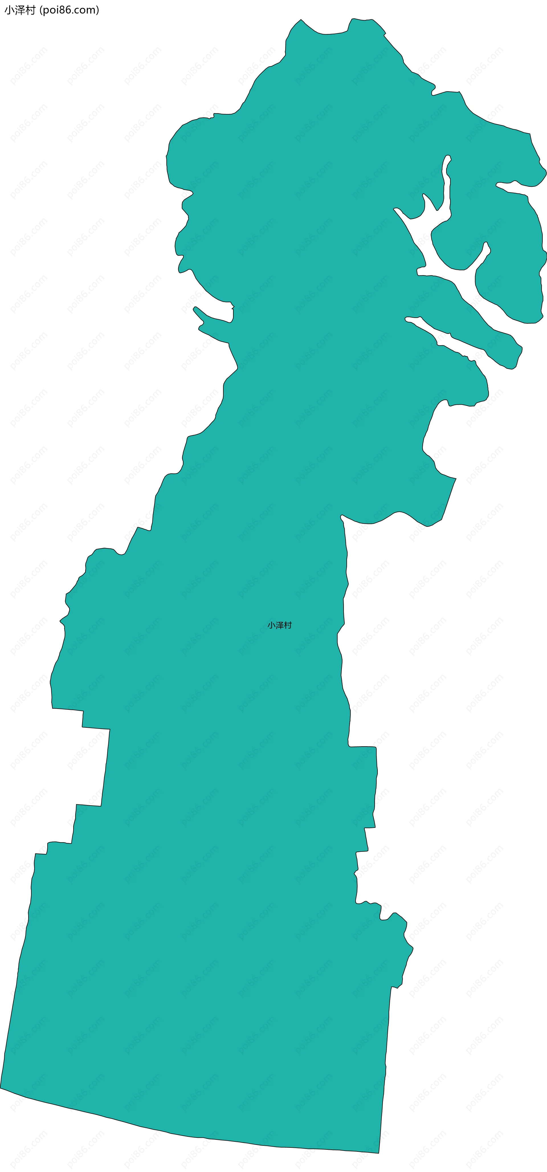 小泽村边界地图