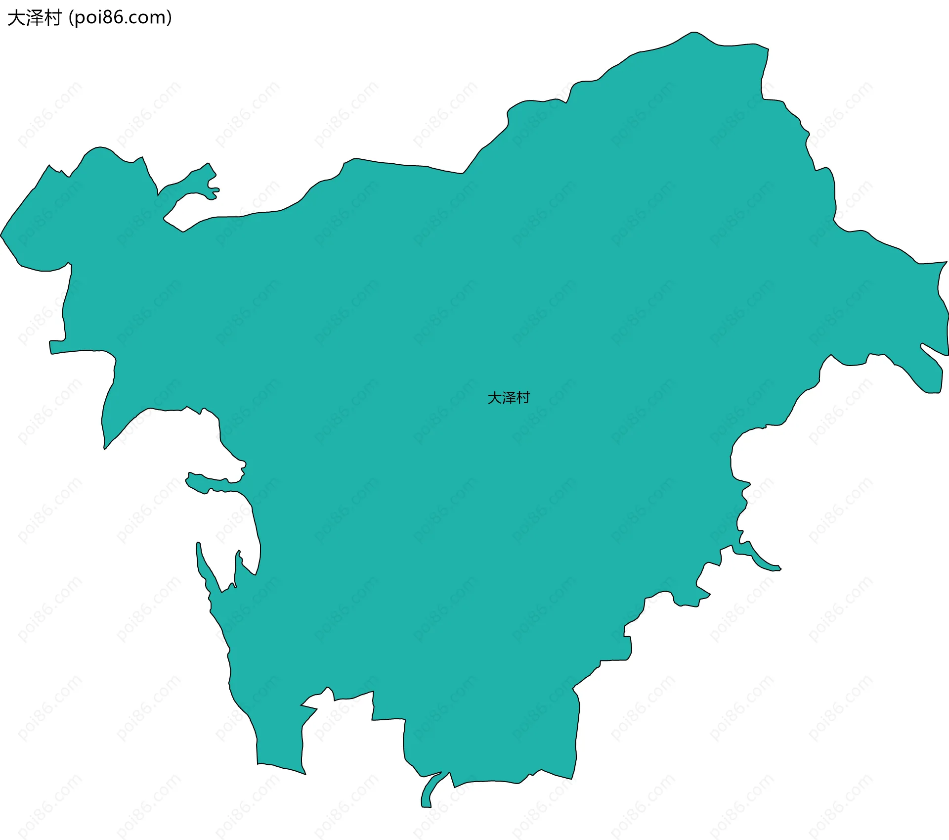 大泽村边界地图