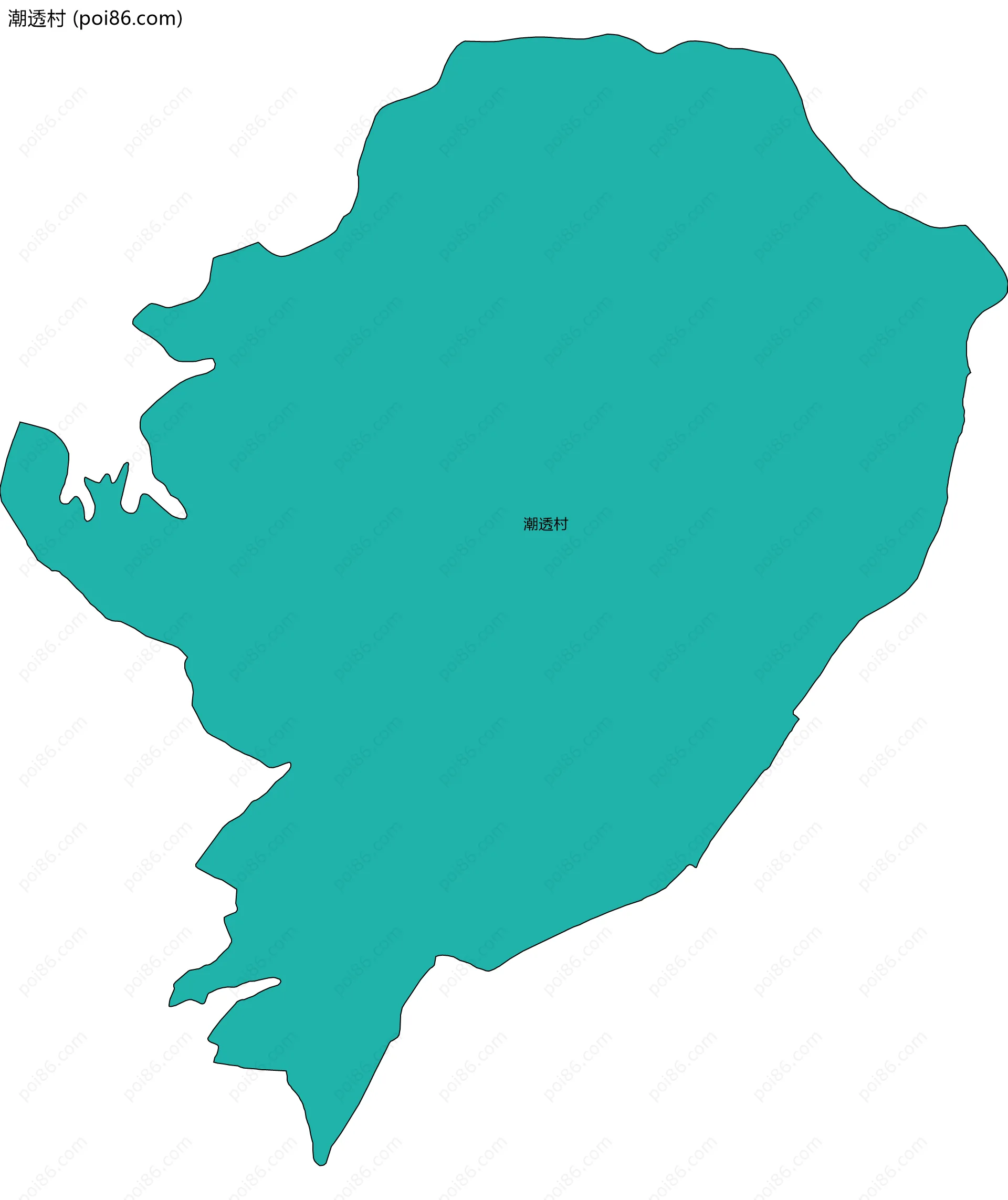 潮透村边界地图