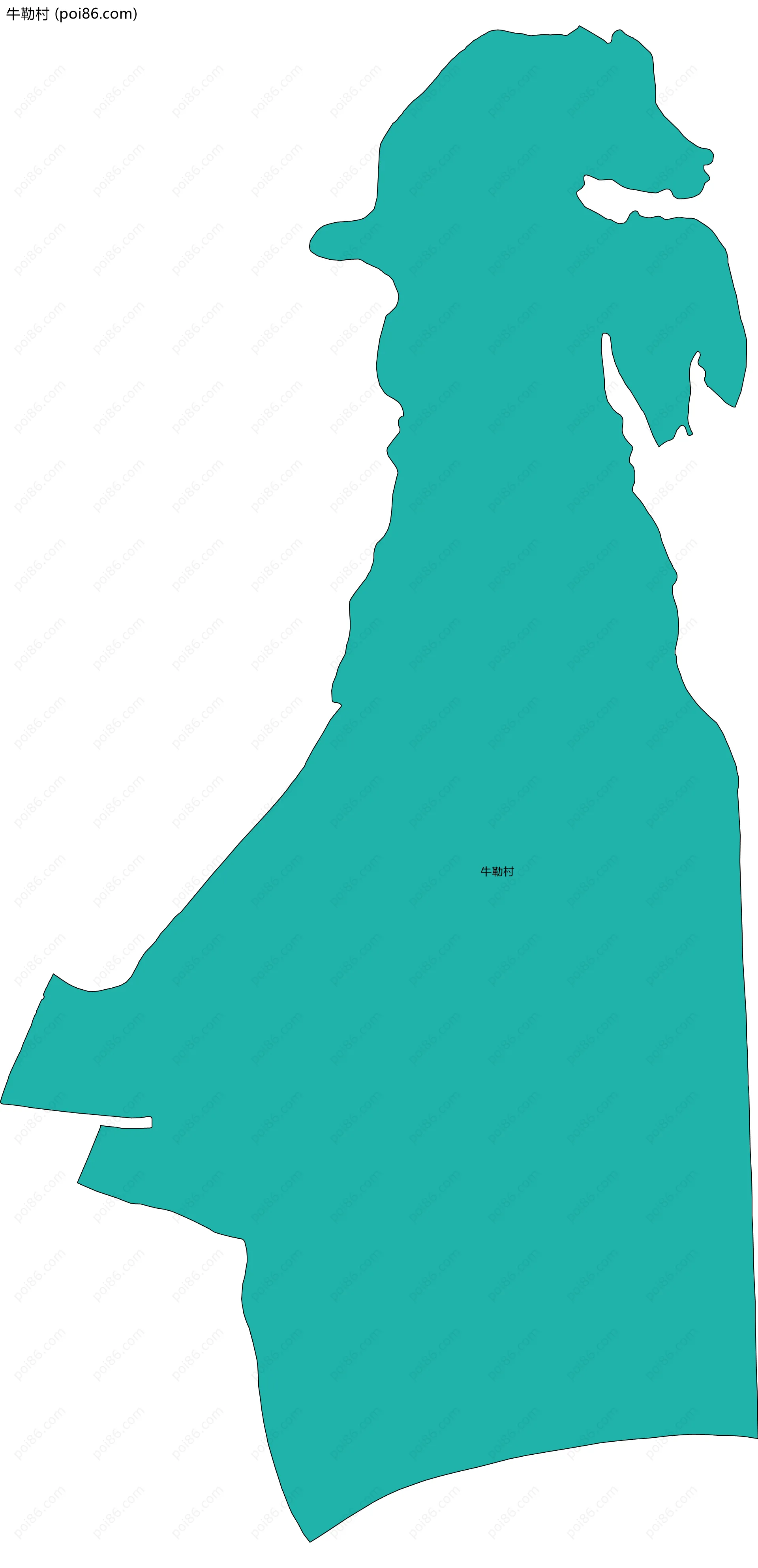 牛勒村边界地图