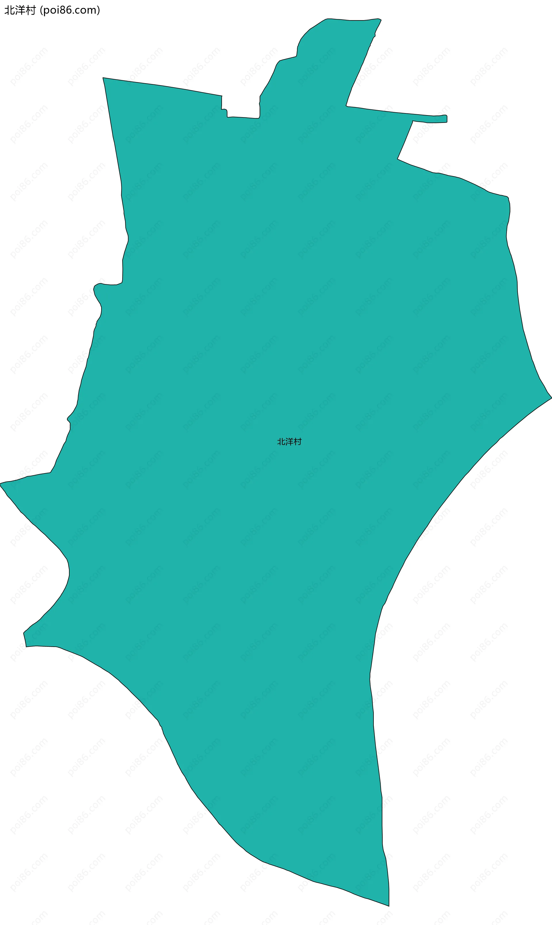 北洋村边界地图