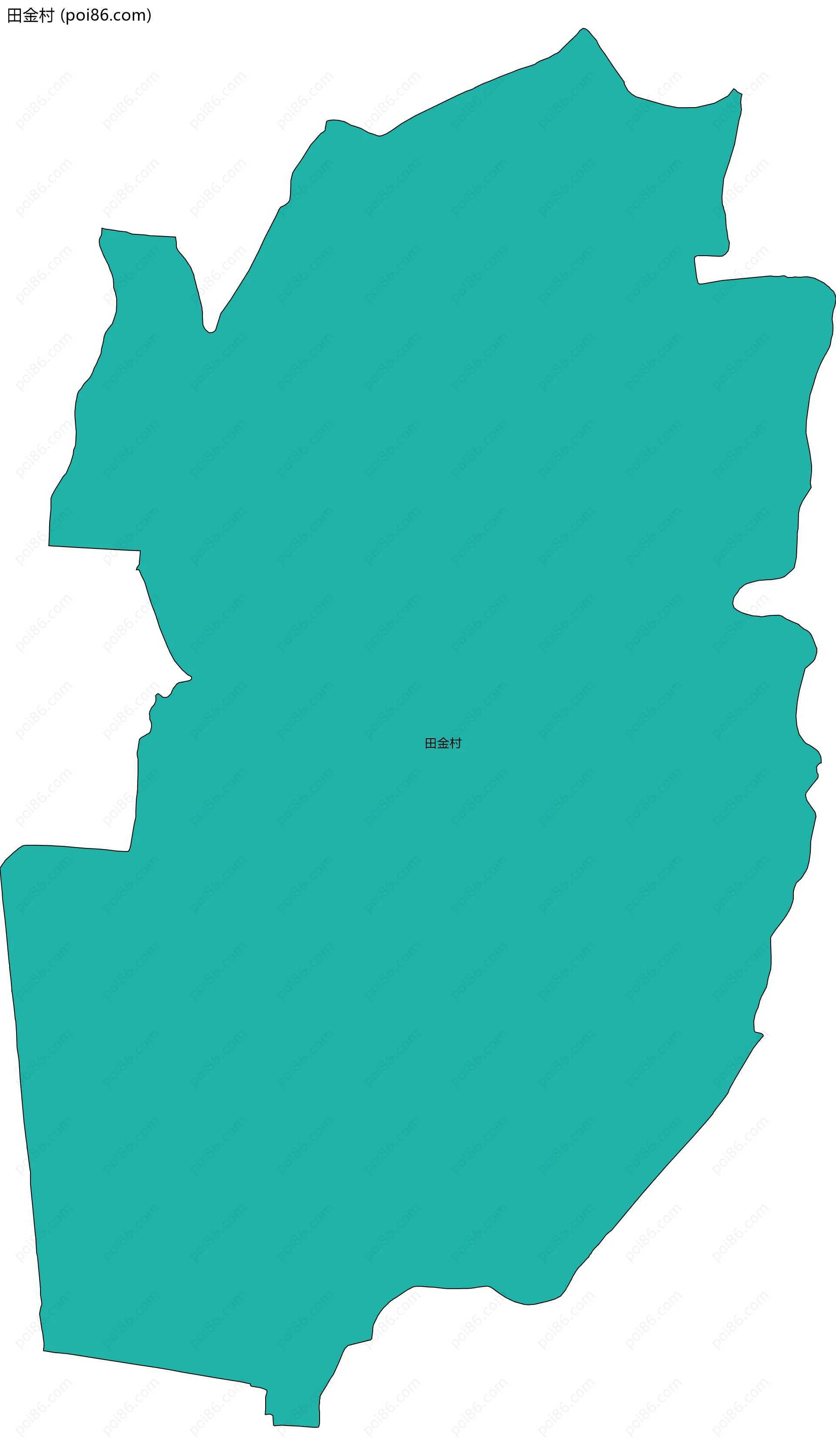 田金村边界地图