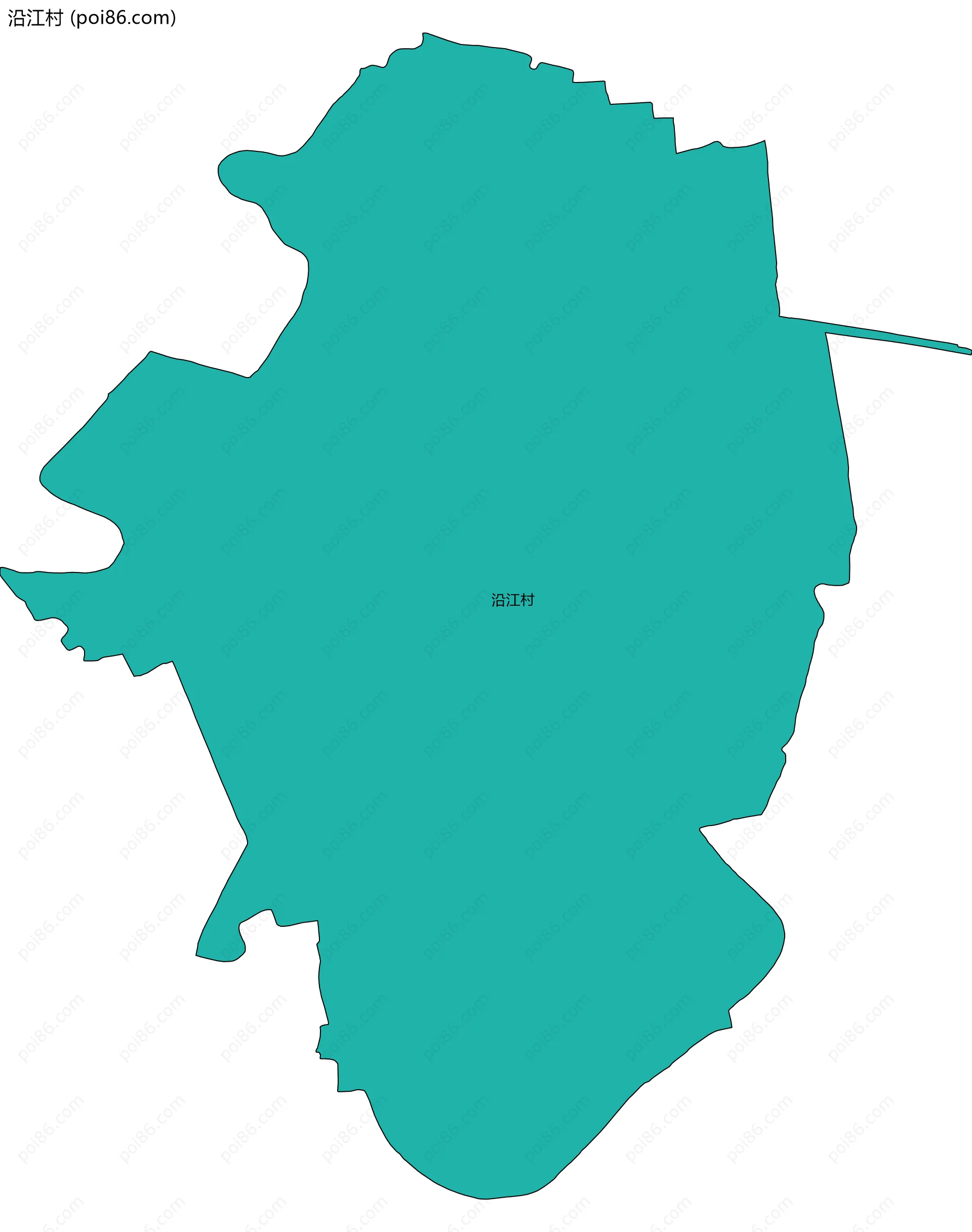 沿江村边界地图