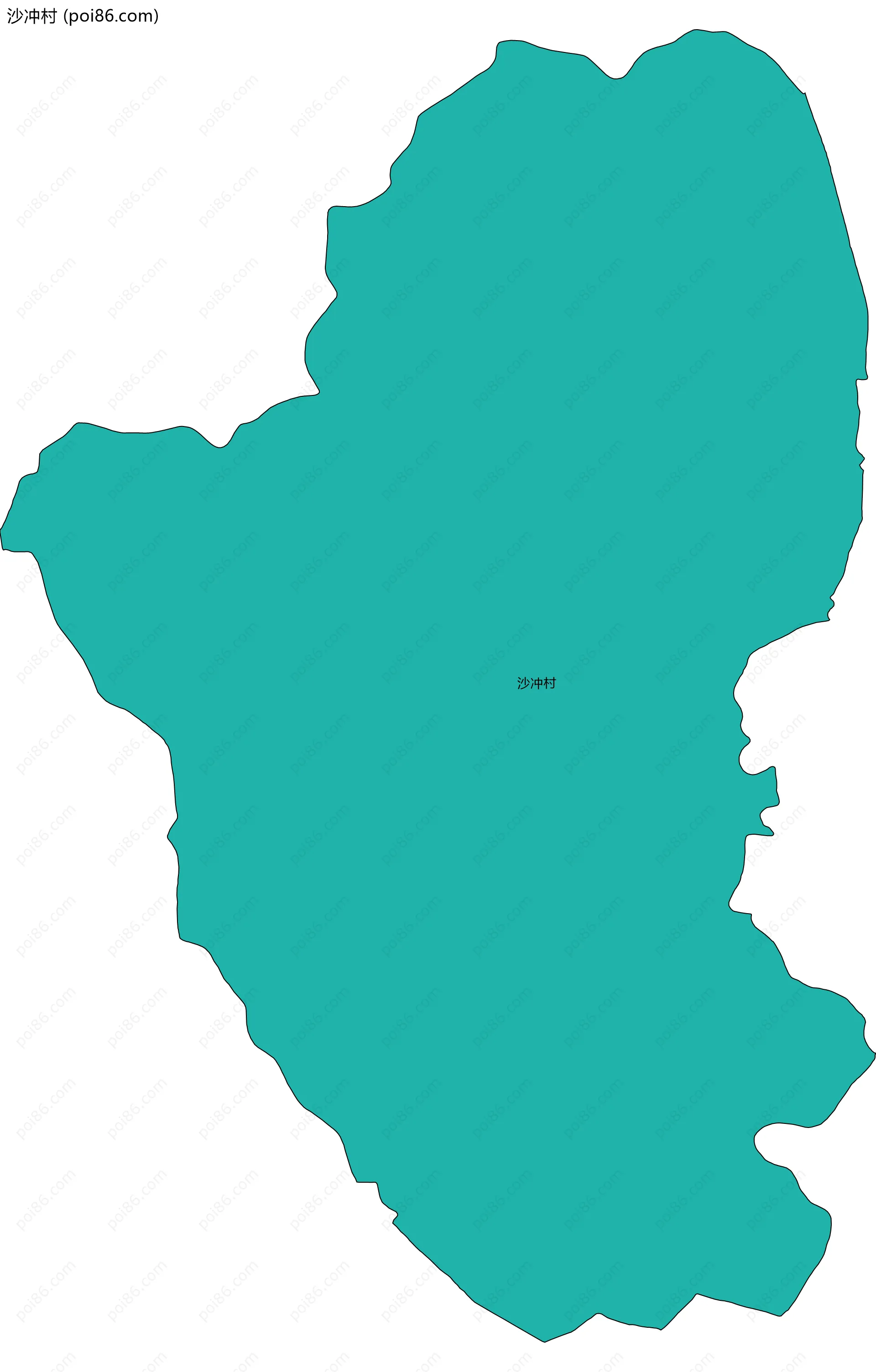 沙冲村边界地图