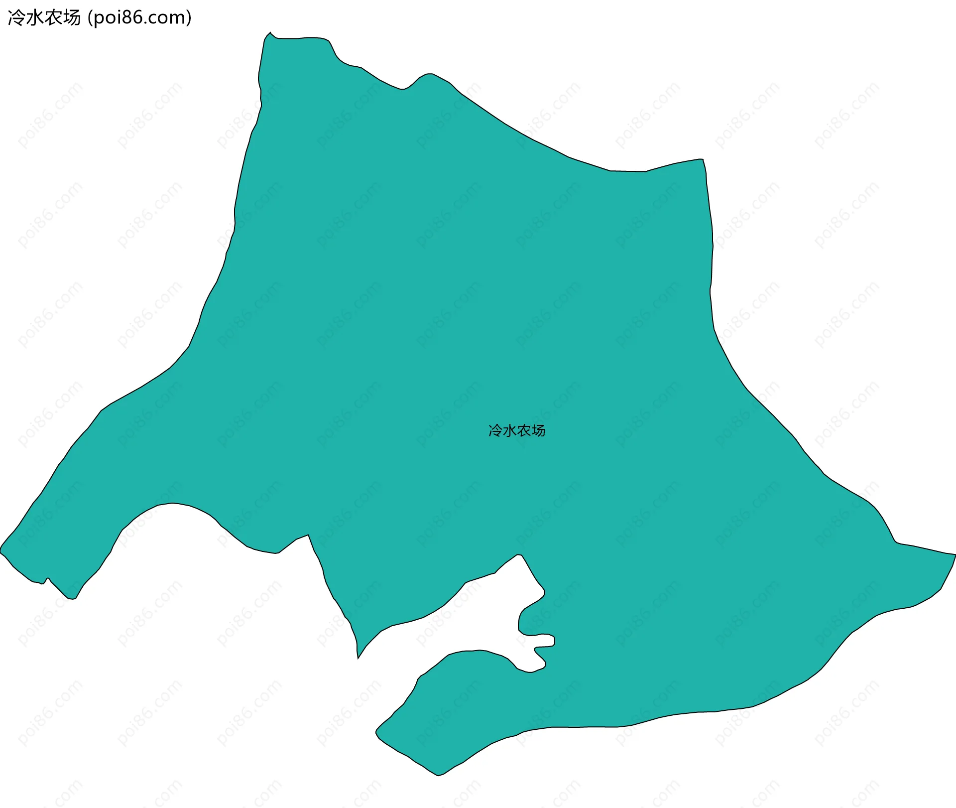 冷水农场边界地图