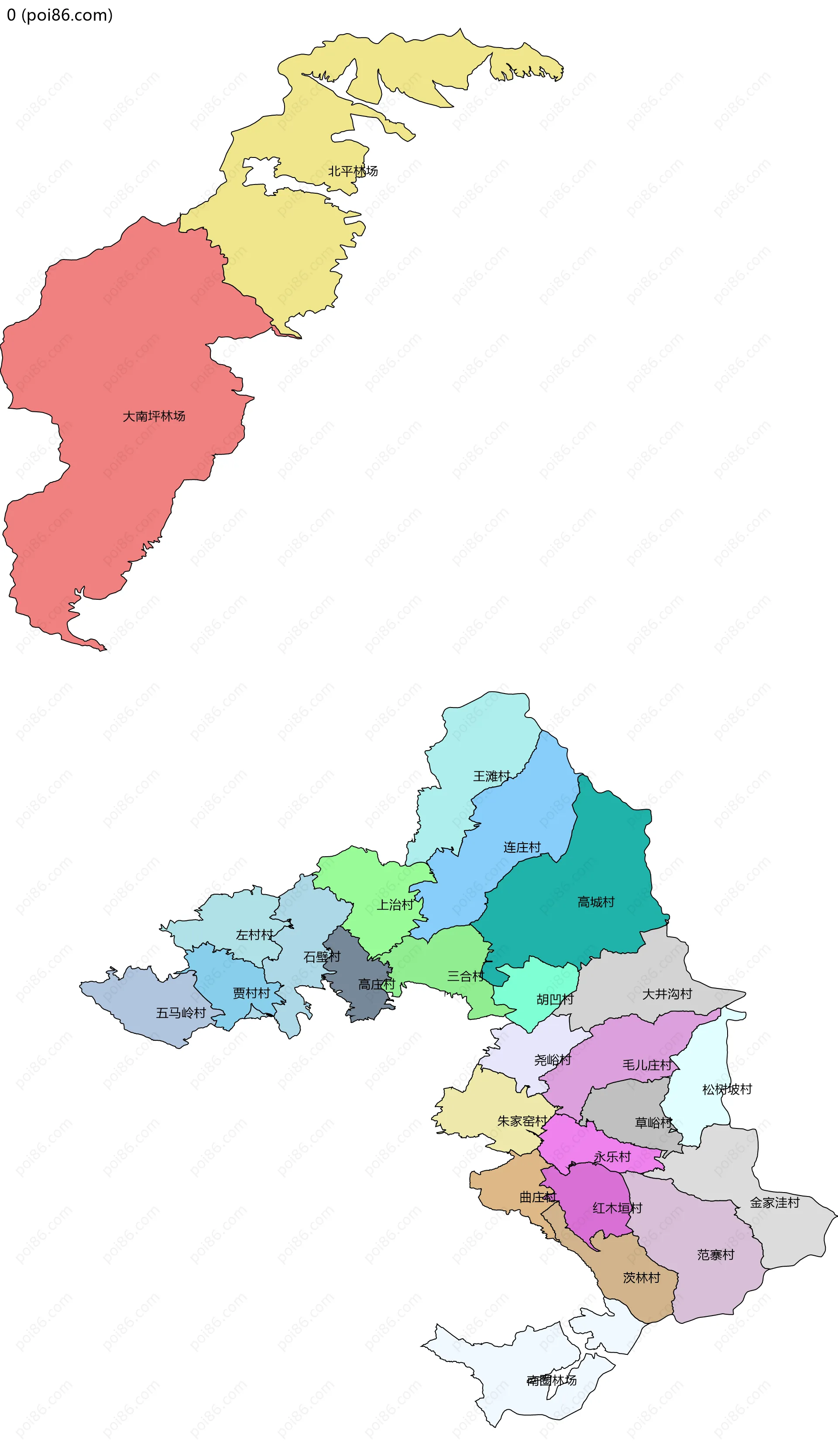 0边界地图(五级行政区划)