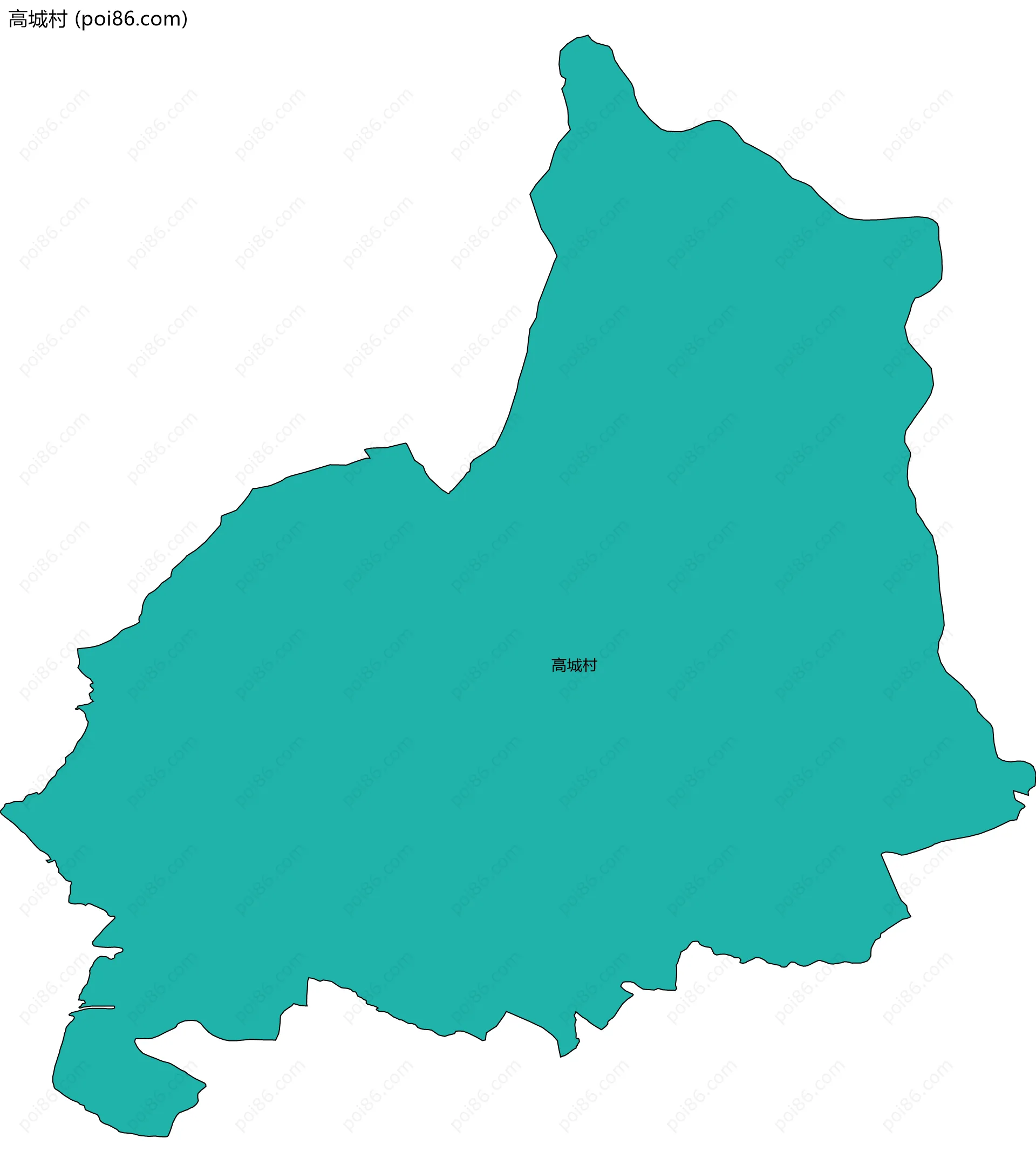 高城村边界地图