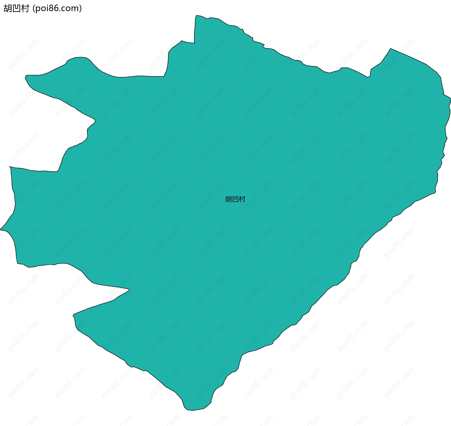 胡凹村边界地图