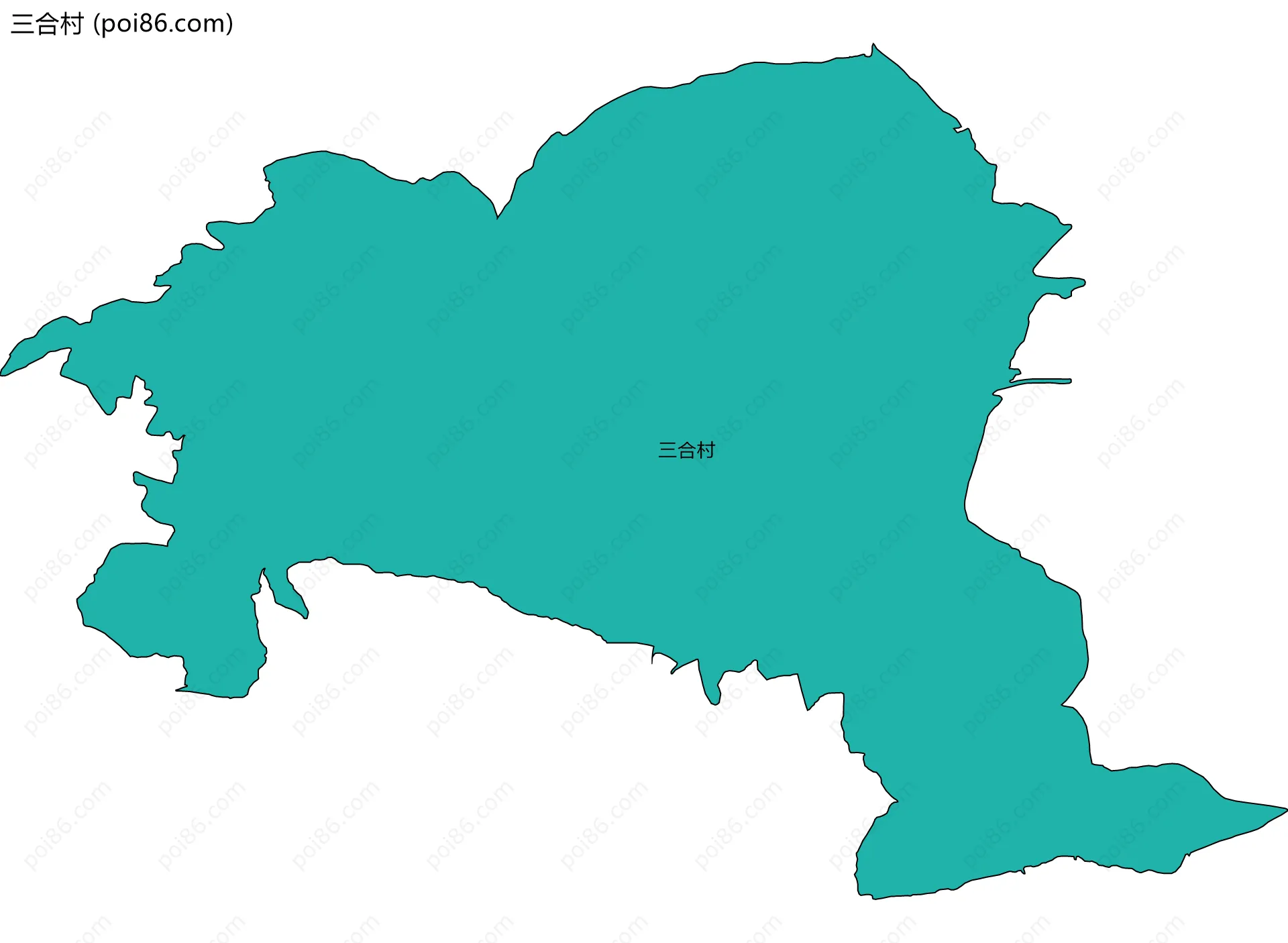 三合村边界地图