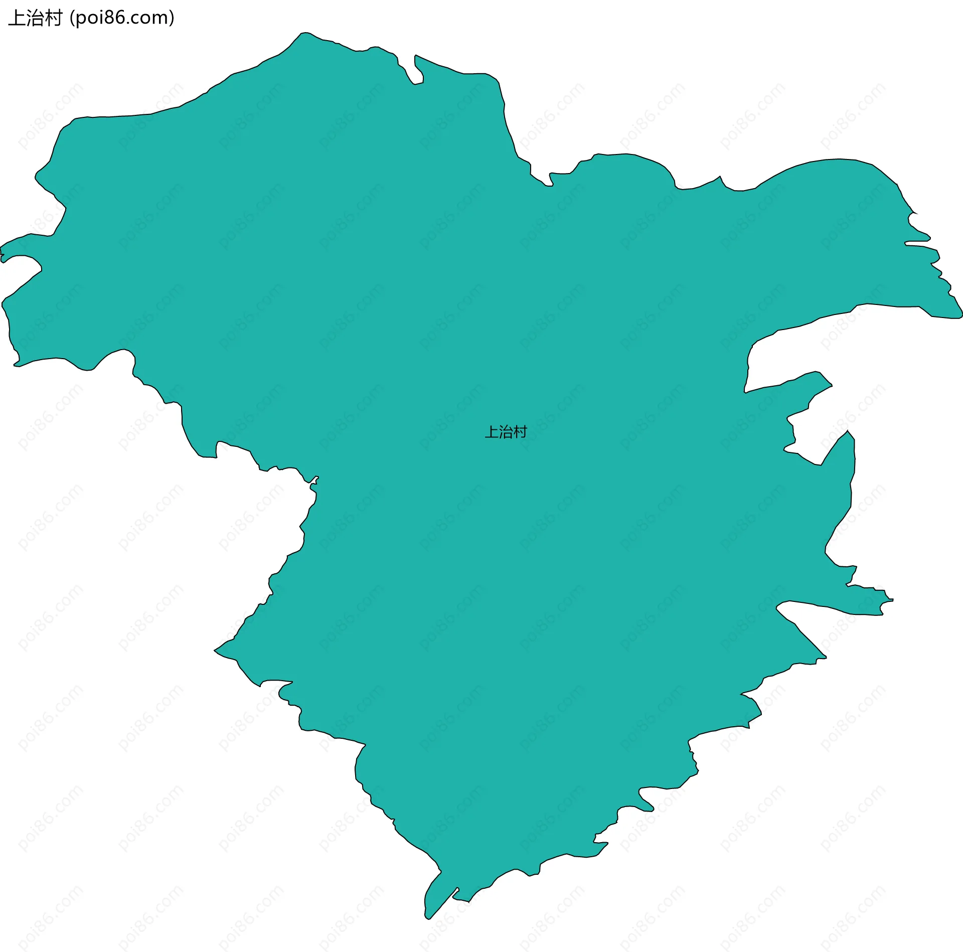 上治村边界地图