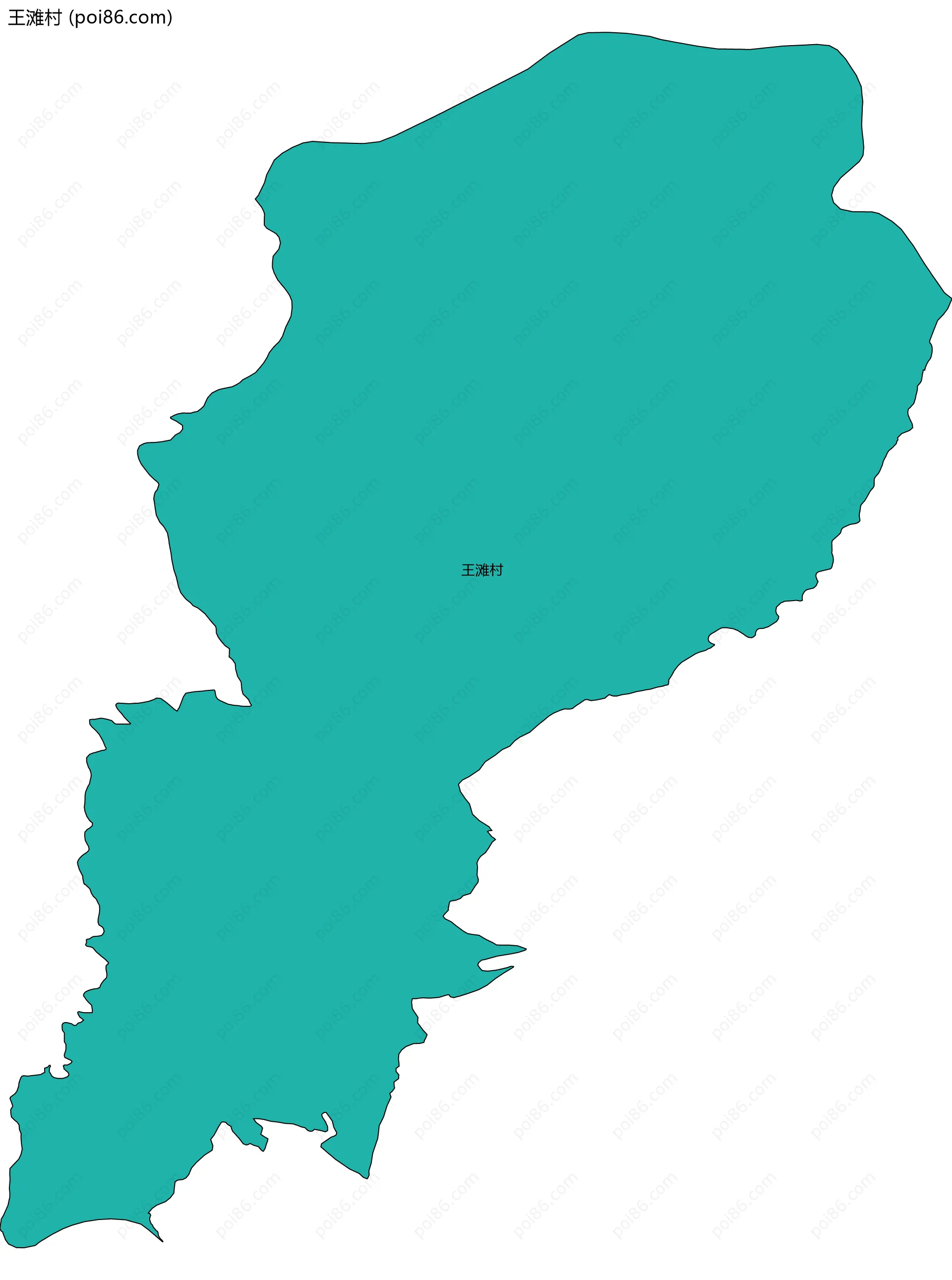 王滩村边界地图