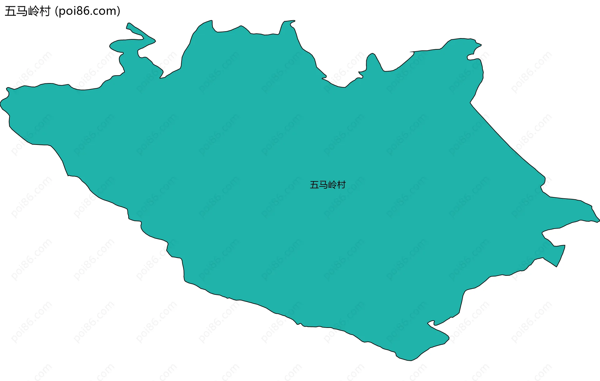五马岭村边界地图