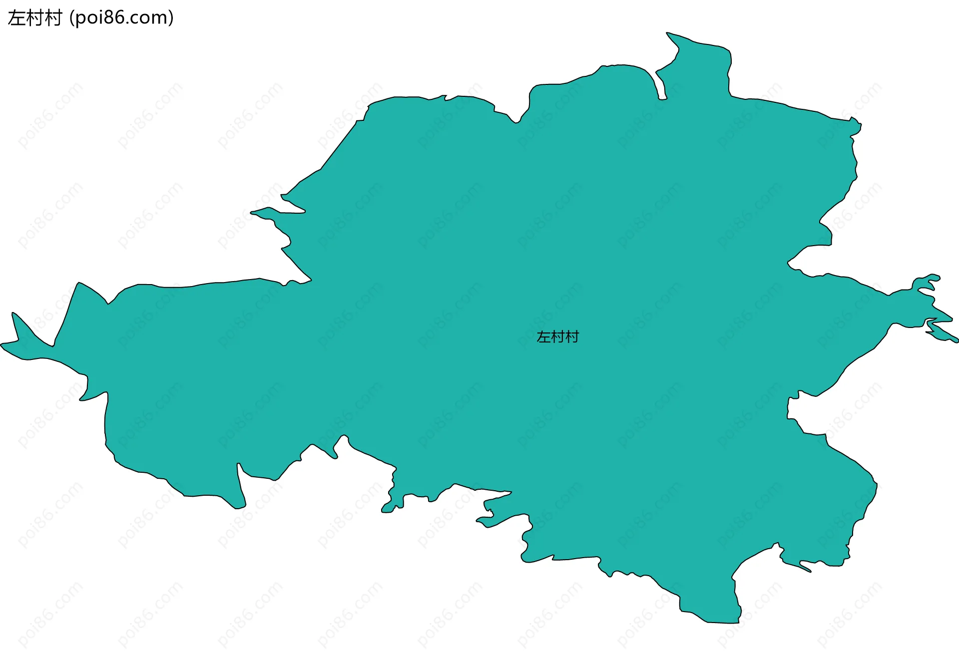 左村村边界地图