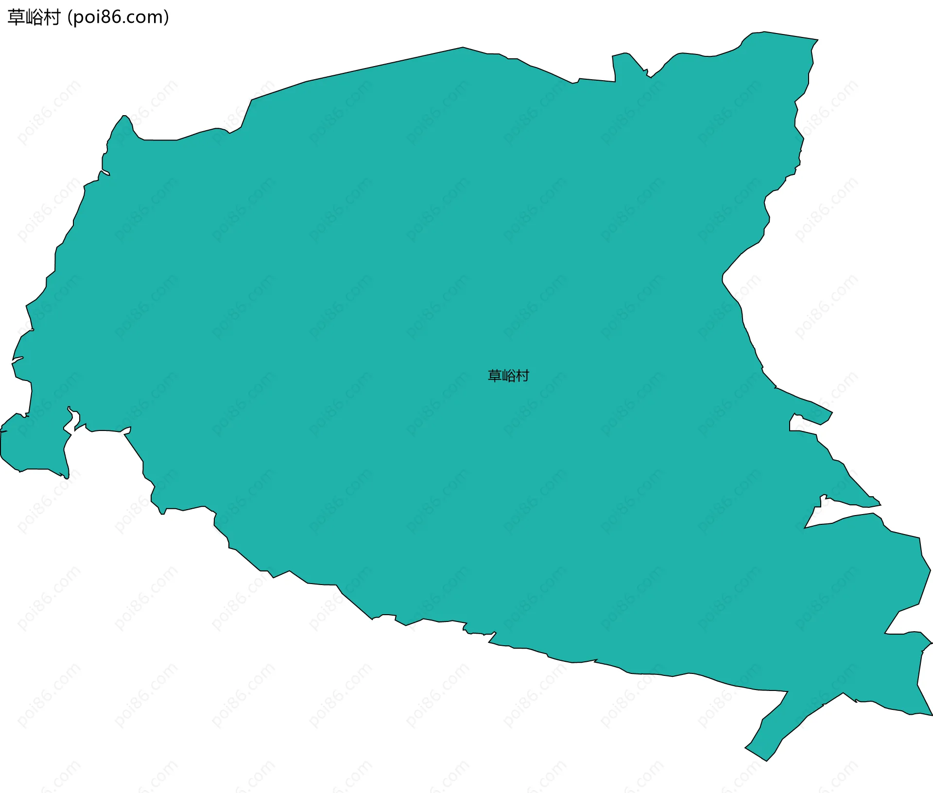 草峪村边界地图