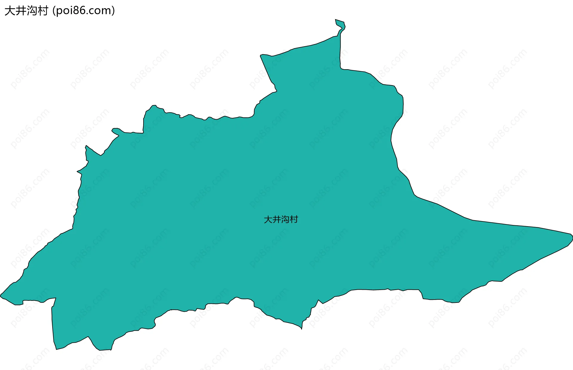 大井沟村边界地图