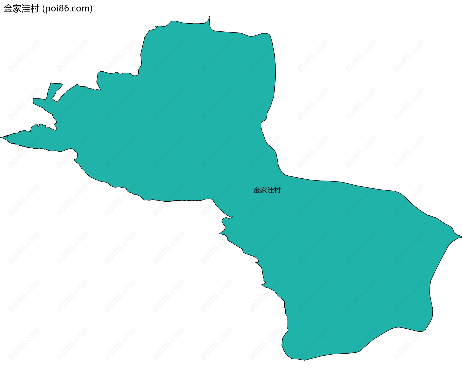 金家洼村边界地图