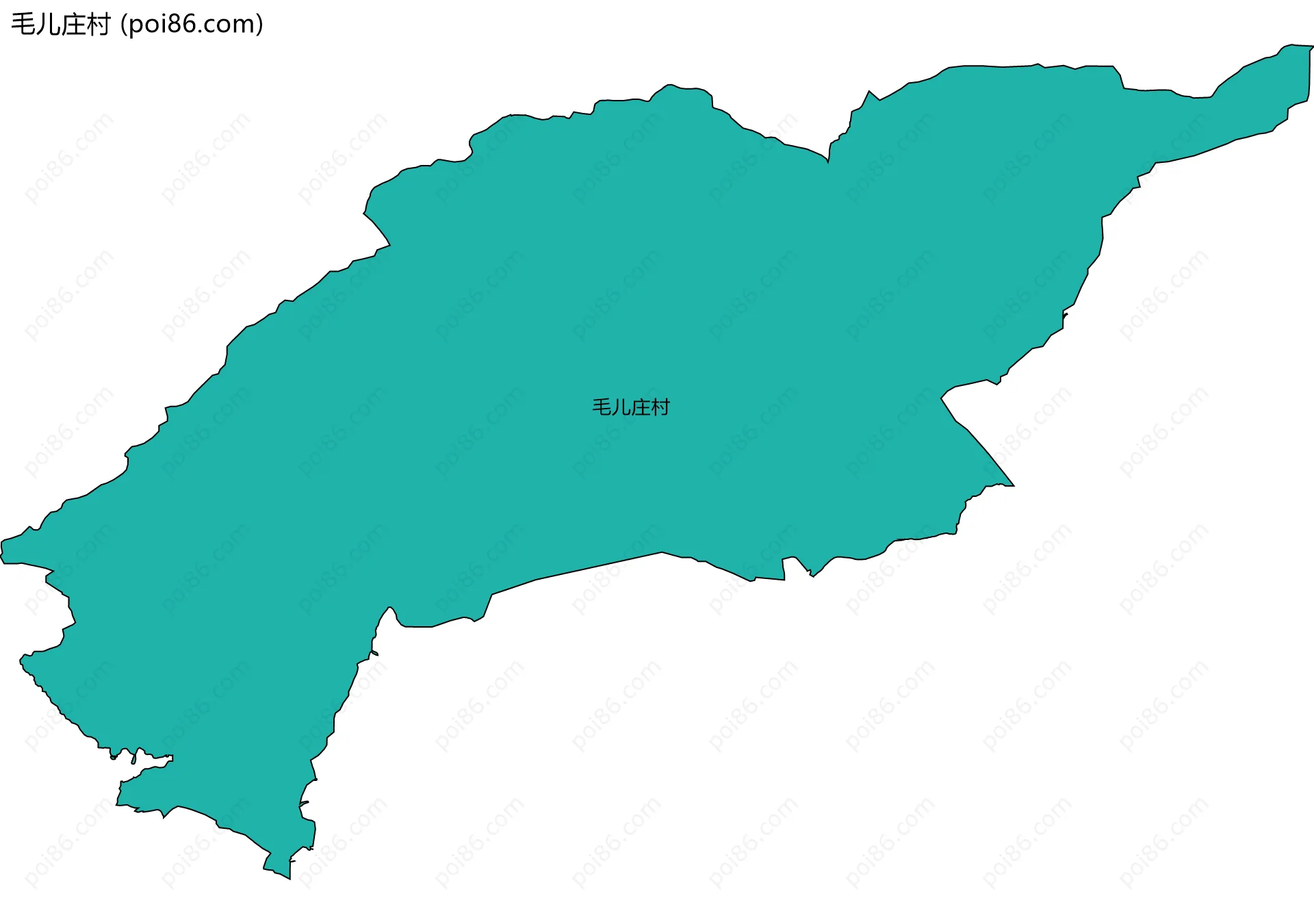 毛儿庄村边界地图