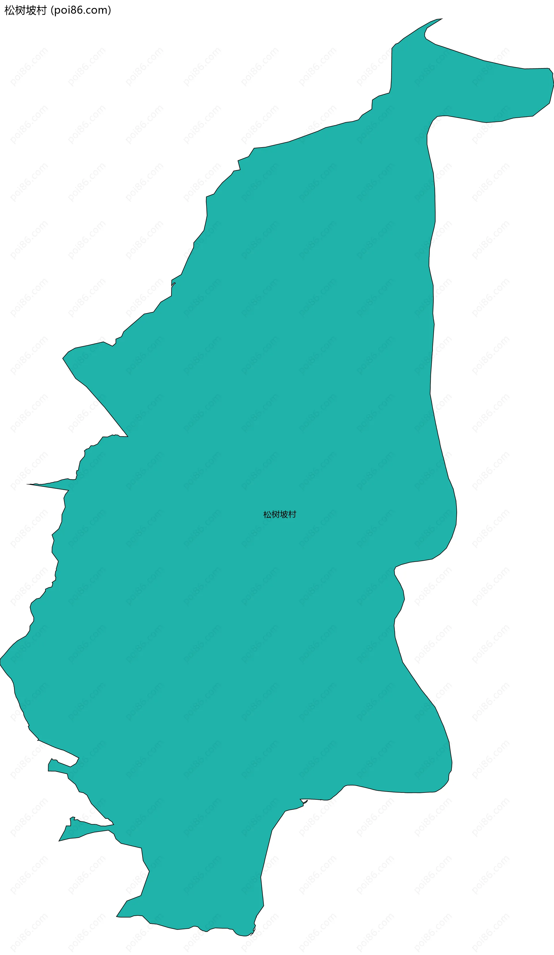 松树坡村边界地图