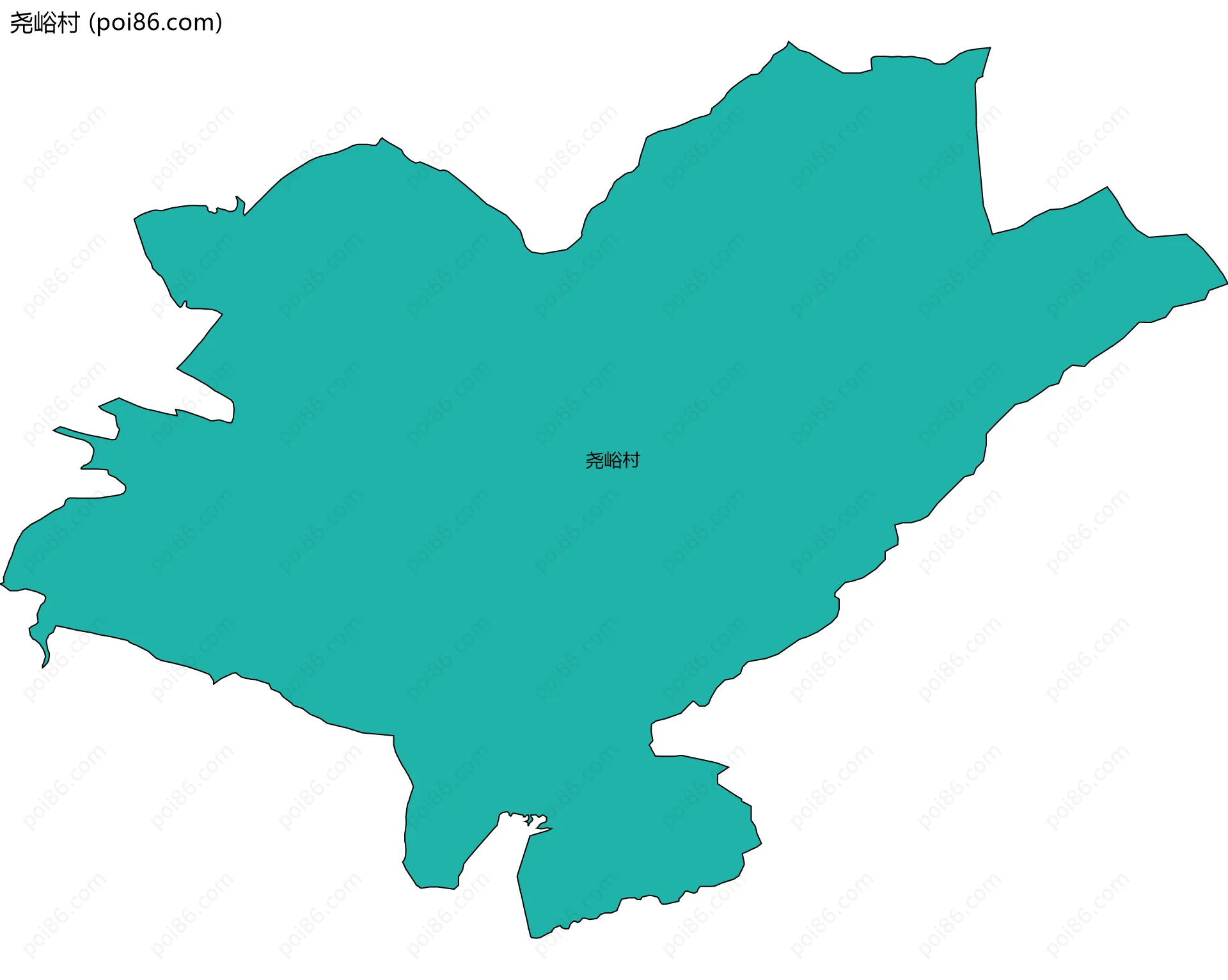 尧峪村边界地图