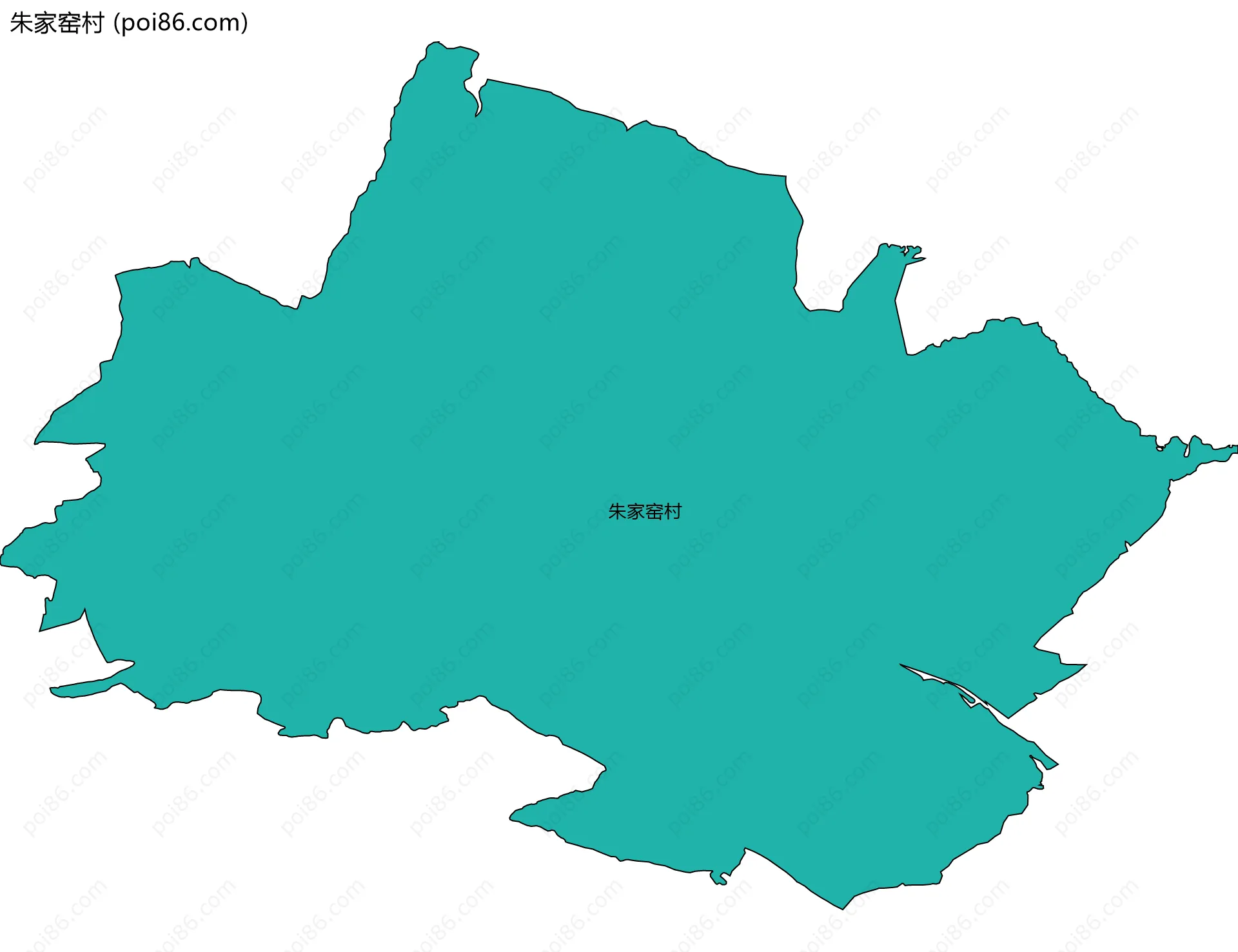 朱家窑村边界地图