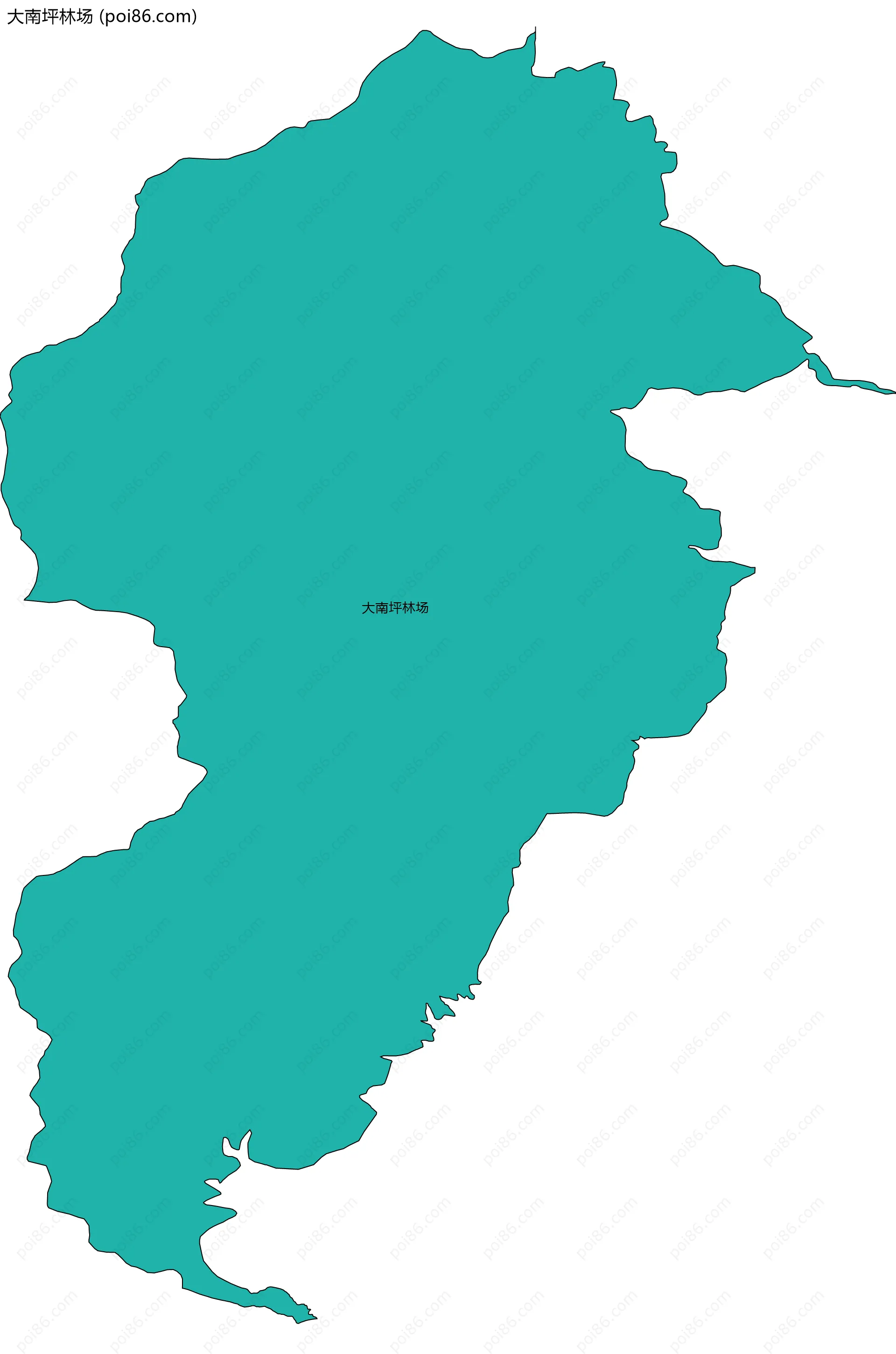 大南坪林场边界地图