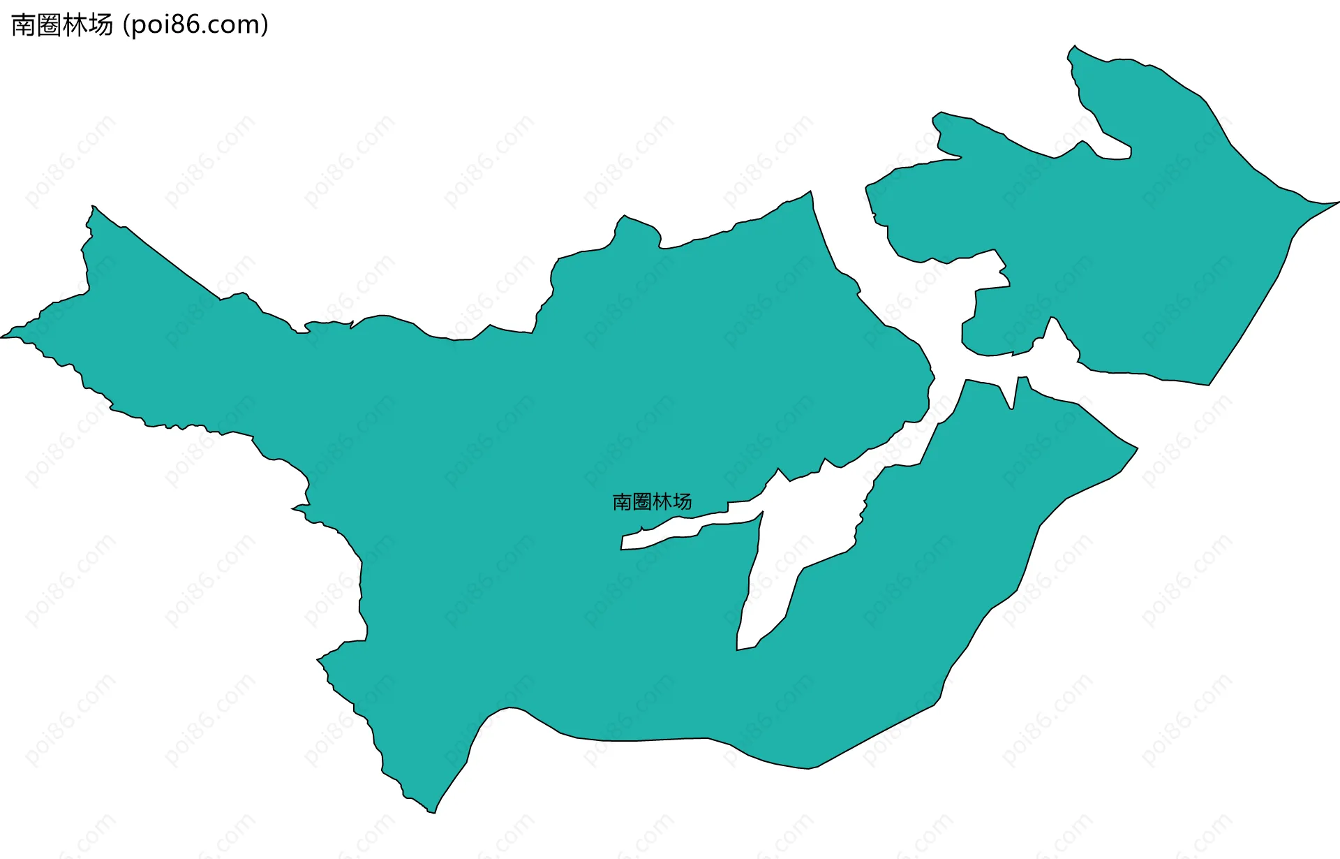 南圈林场边界地图
