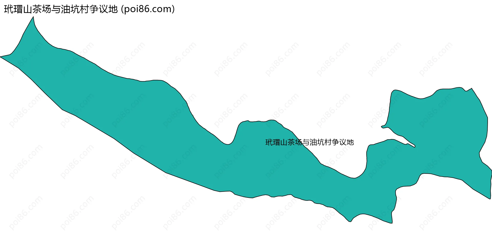 玳瑁山茶场与油坑村争议地边界地图