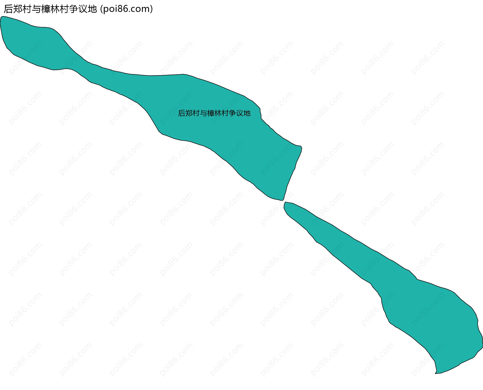 后郑村与樟林村争议地边界地图