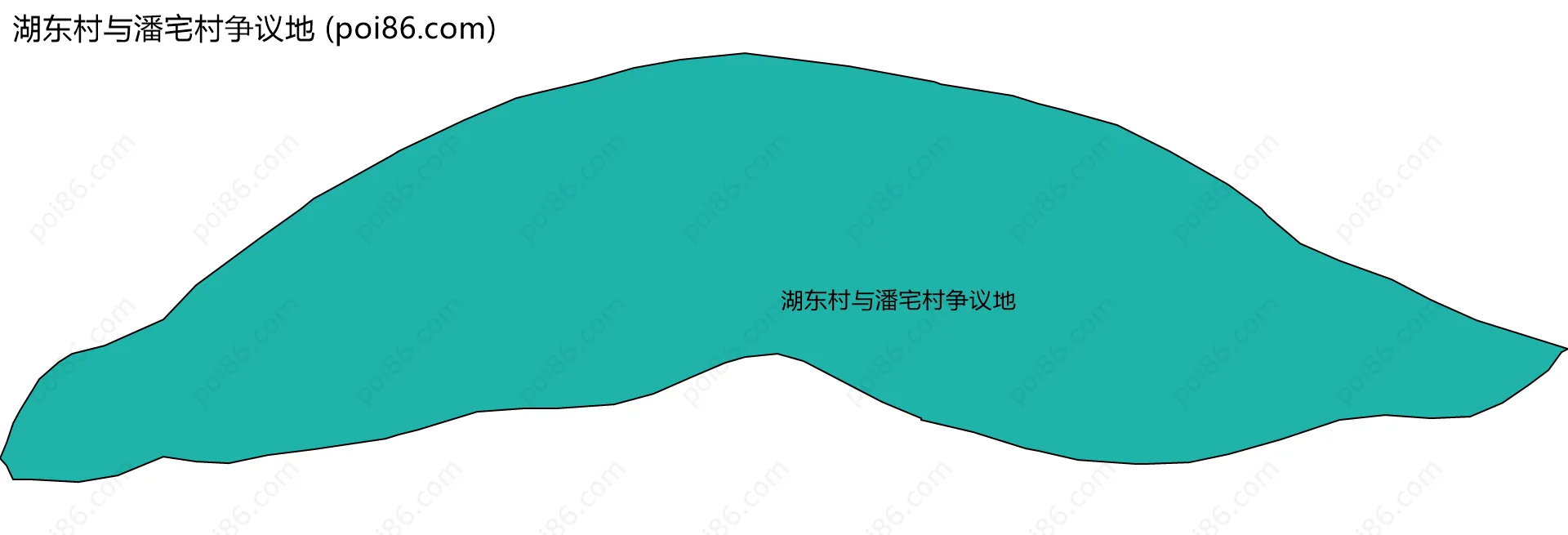 湖东村与潘宅村争议地边界地图