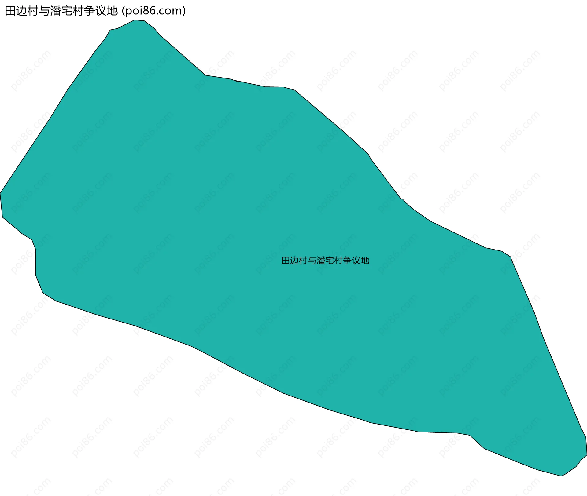 田边村与潘宅村争议地边界地图